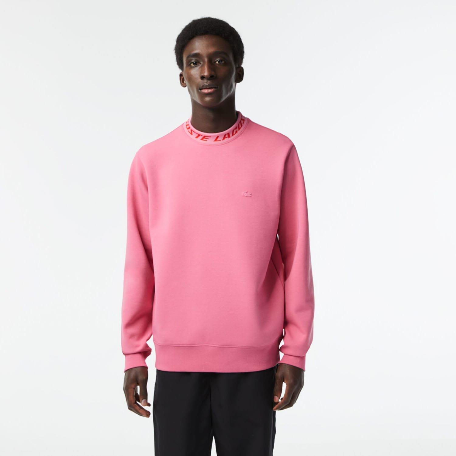 Pink - Lacoste - Double Sided Logo Collar Sweatshirt - 1