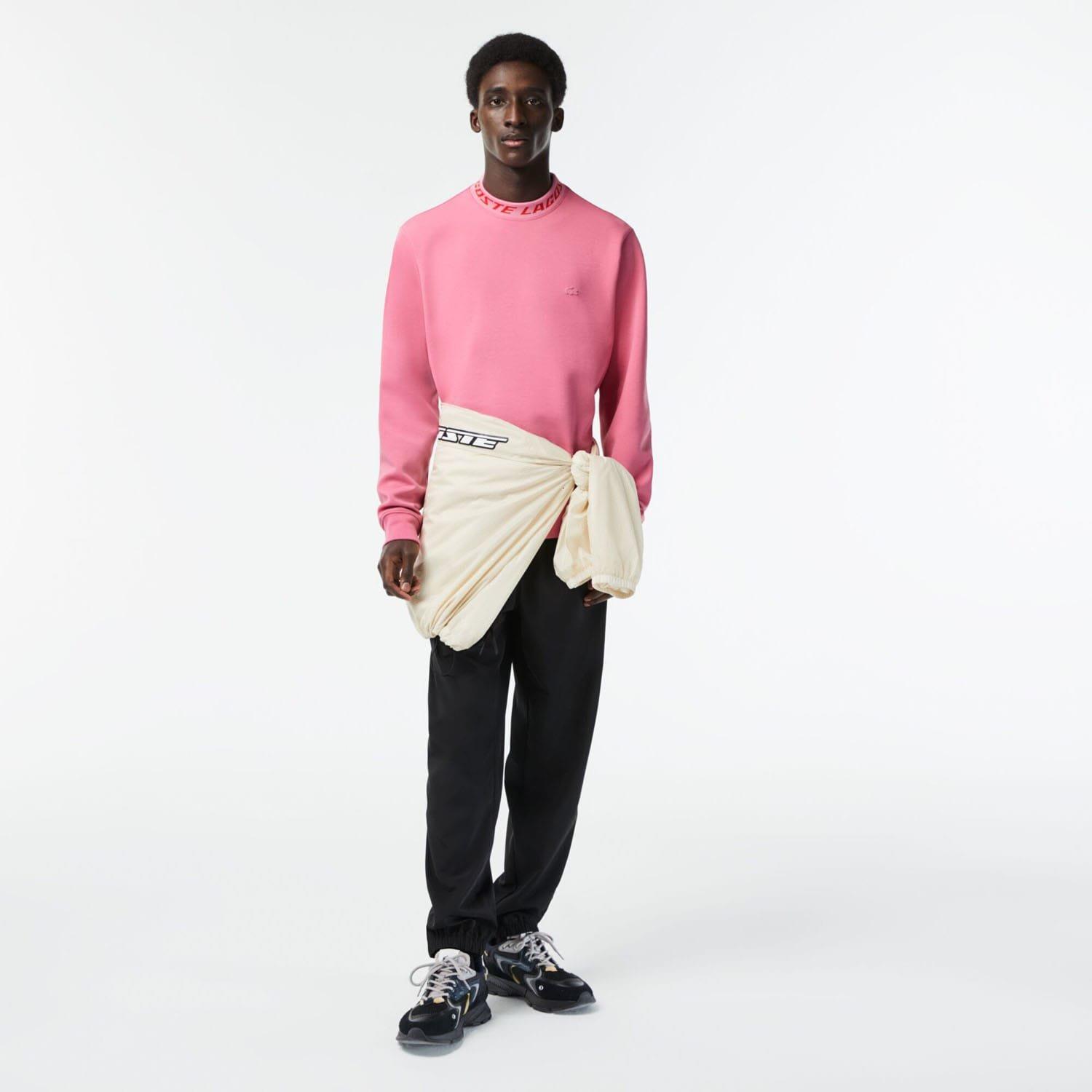 Pink - Lacoste - Double Sided Logo Collar Sweatshirt - 3