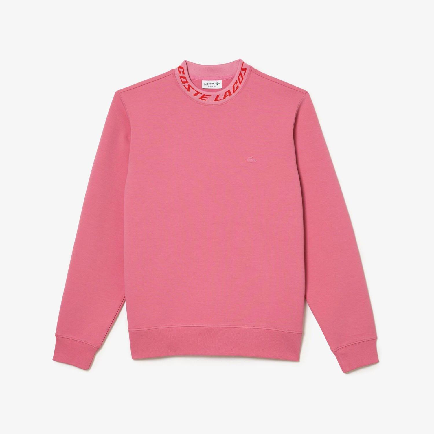 Pink - Lacoste - Double Sided Logo Collar Sweatshirt - 4