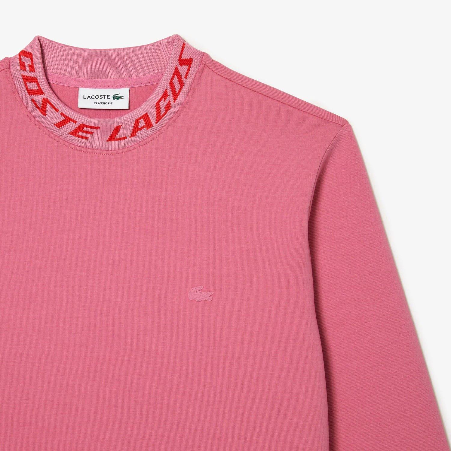 Pink - Lacoste - Double Sided Logo Collar Sweatshirt - 5