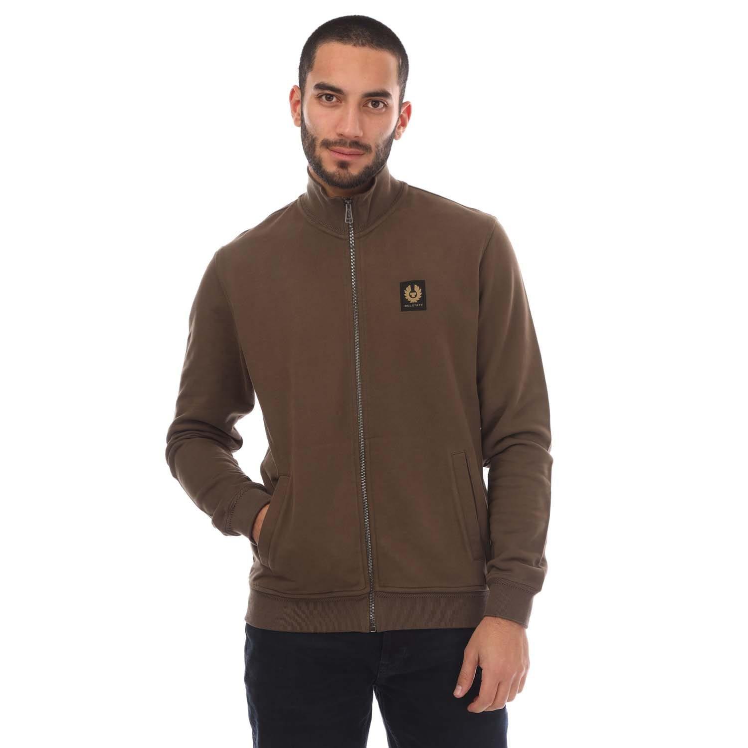 Brown - Belstaff - Cotton Fleece Full Zip Sweatshirt - 1