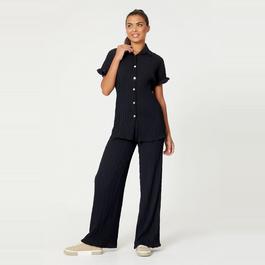 Be You Ladies Plisse Shirt and Trouser Co ord Set