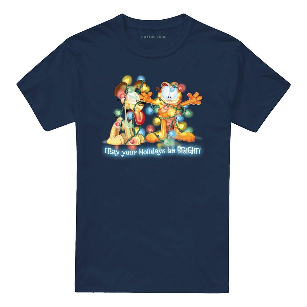 Navy - Garfield - Garfield Bright Holidays T Shirt Navy - 4