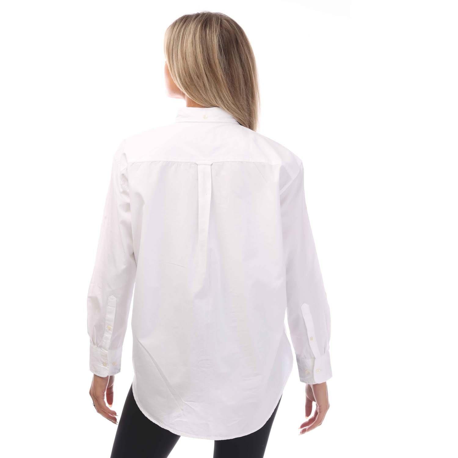 White - Gant - Relaxed Fit Luxury Poplin Shirt - 2