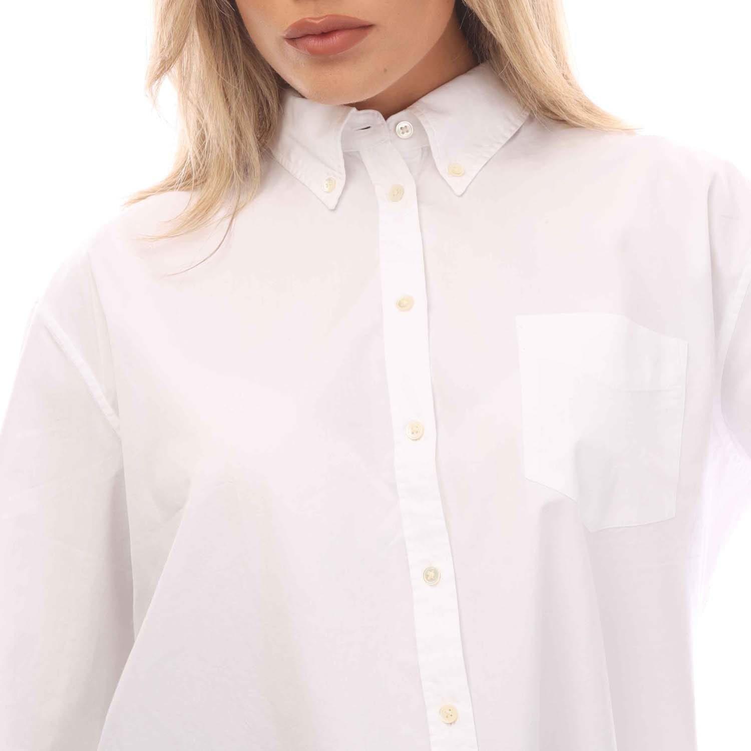 White - Gant - Relaxed Fit Luxury Poplin Shirt - 3