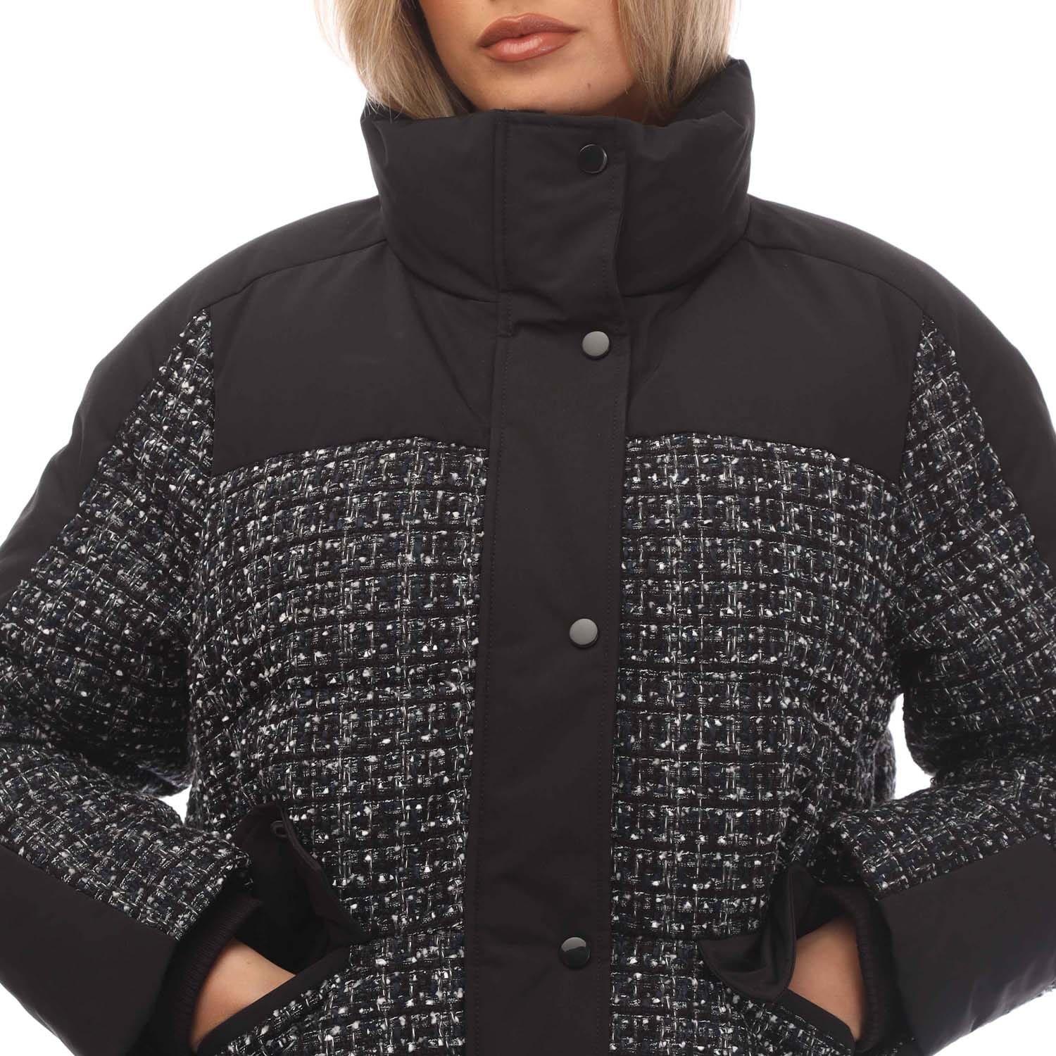 Black - Gant - Tweed Down Jacket - 2