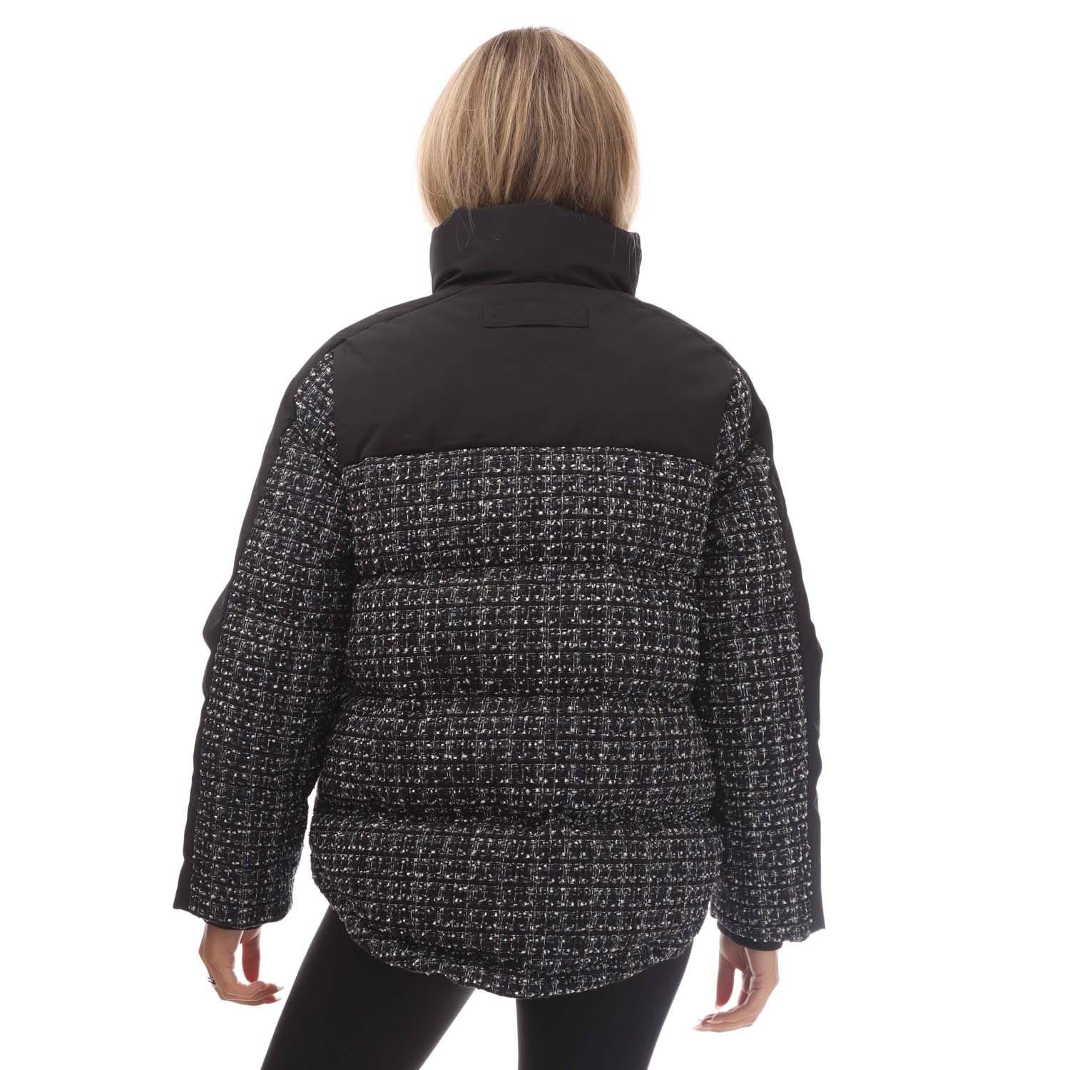 Black - Gant - Tweed Down Jacket - 3