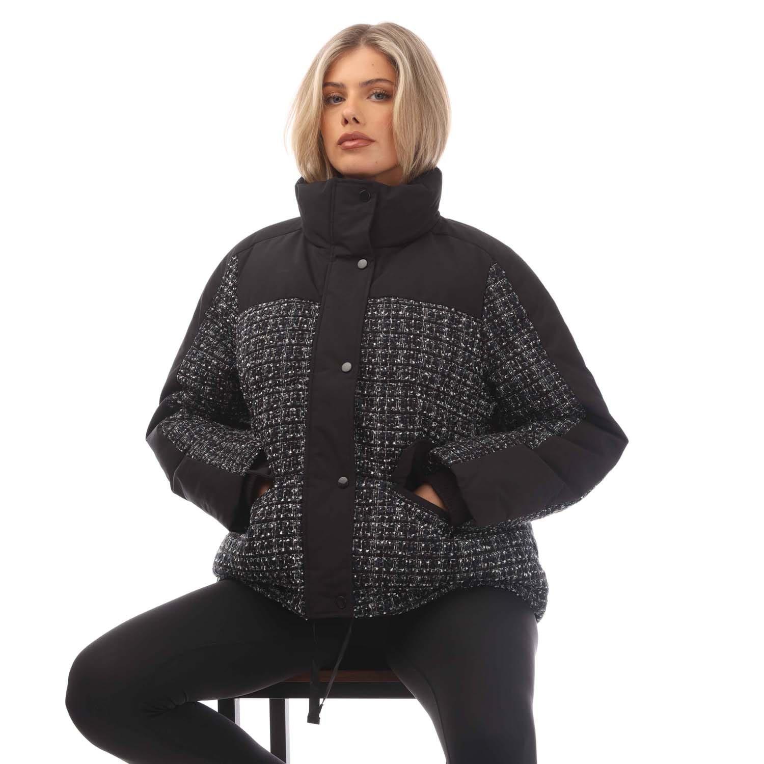 Black - Gant - Tweed Down Jacket - 4