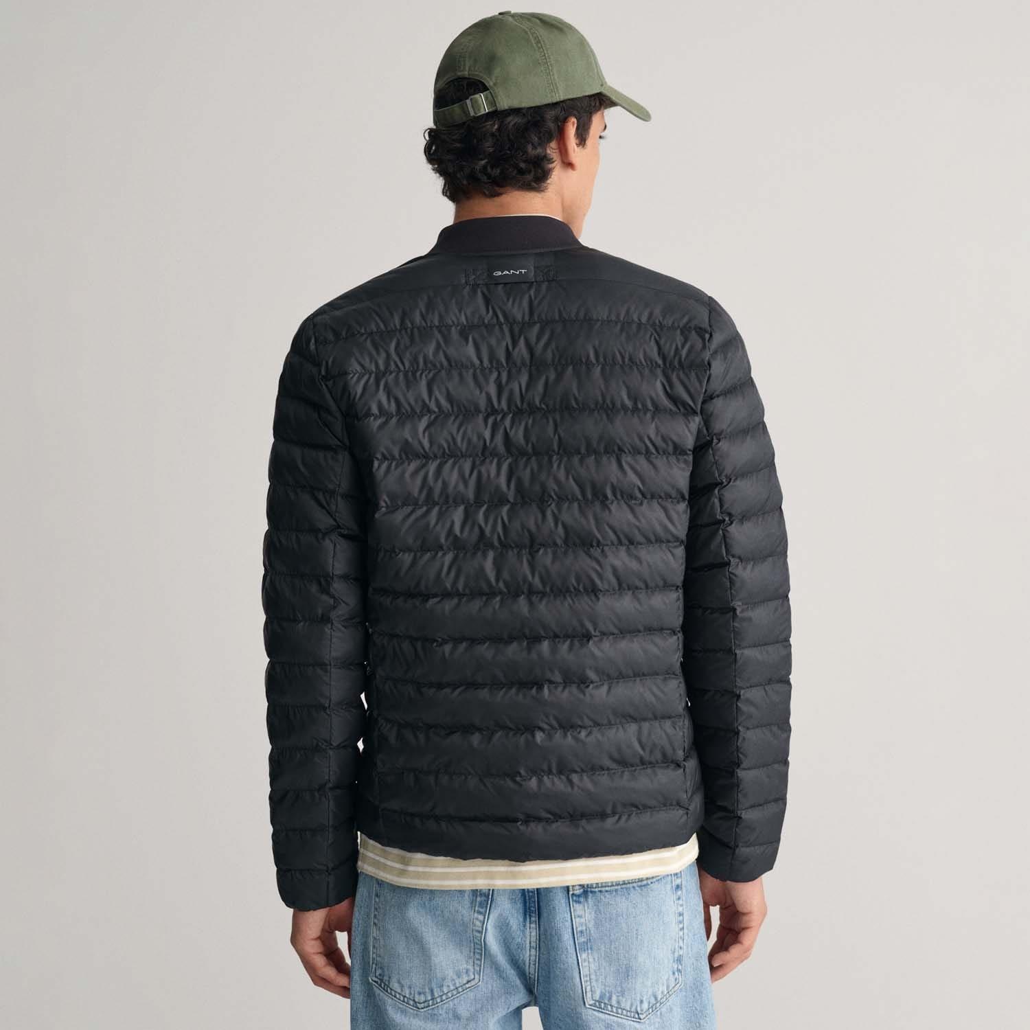 Black - Gant - Light Padded Bomber Jacket - 4