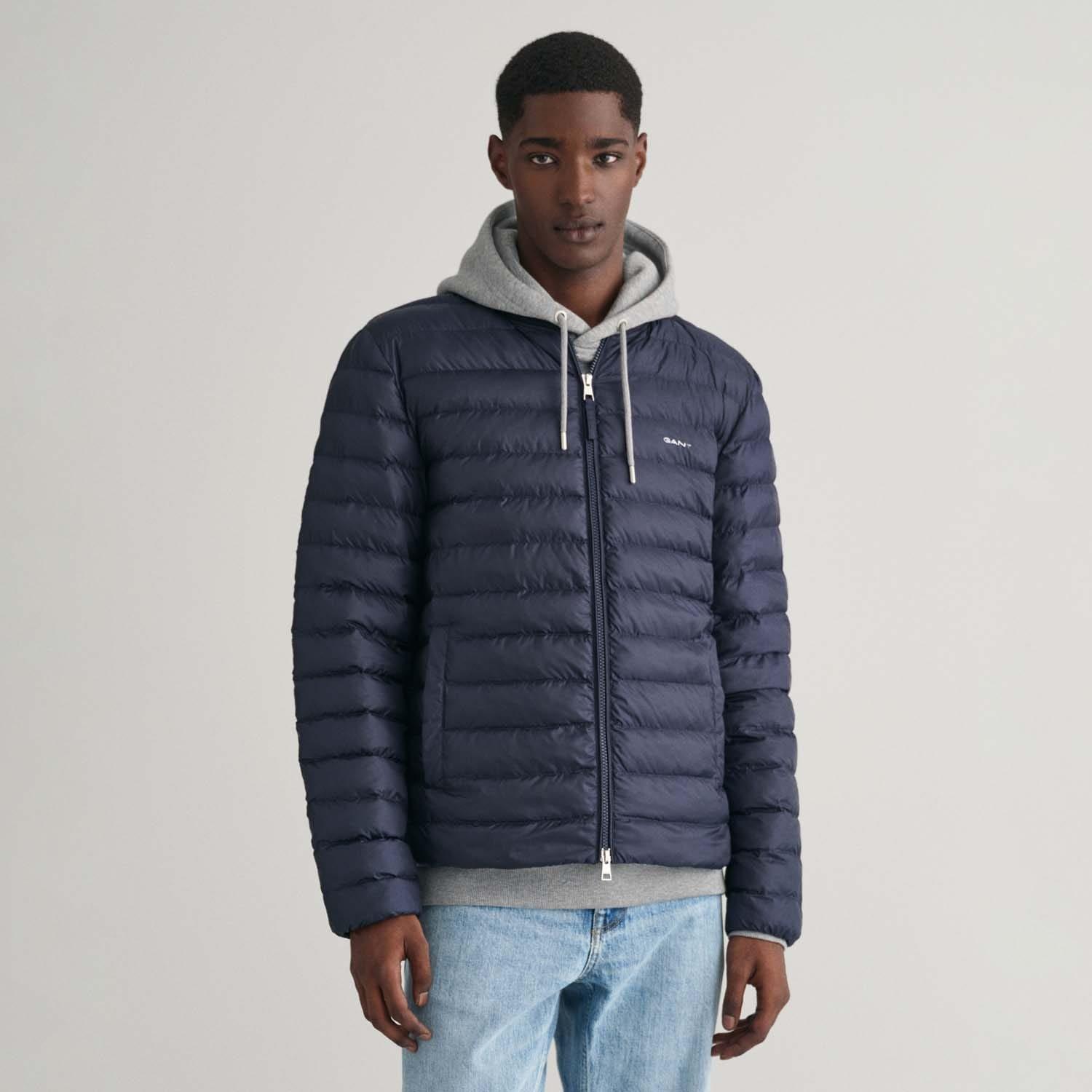 Blue - Gant - Light Padded Bomber Jacket - 5