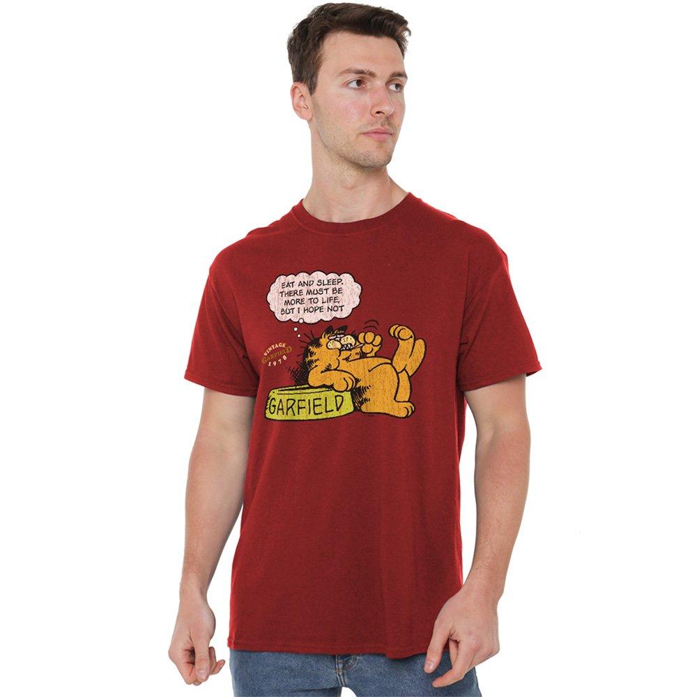 Red - Garfield - Garfield Eat And Sleep T Shirt Cardinal - 1