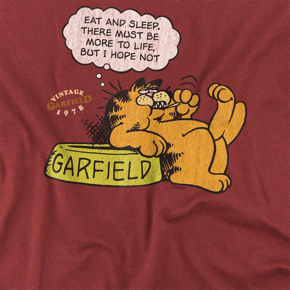 Red - Garfield - Garfield Eat And Sleep T Shirt Cardinal - 2