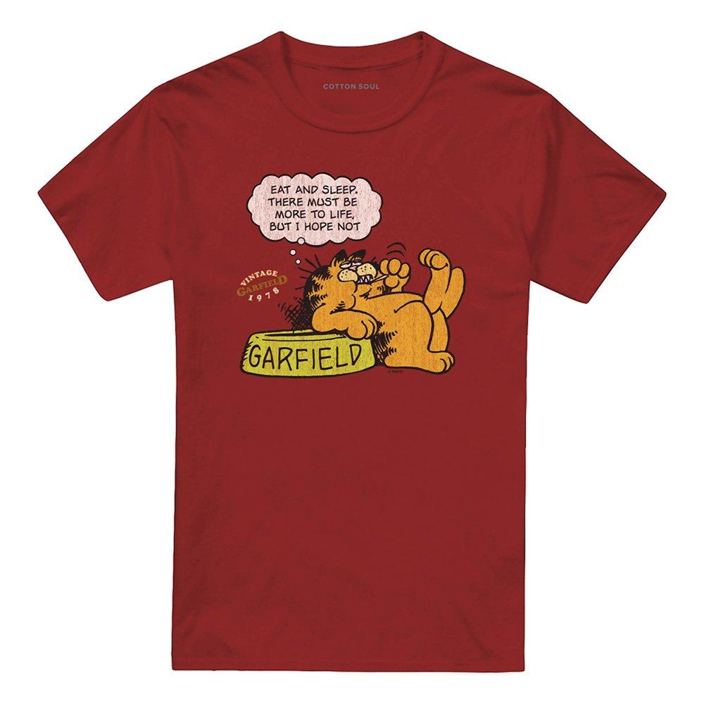Red - Garfield - Garfield Eat And Sleep T Shirt Cardinal - 4