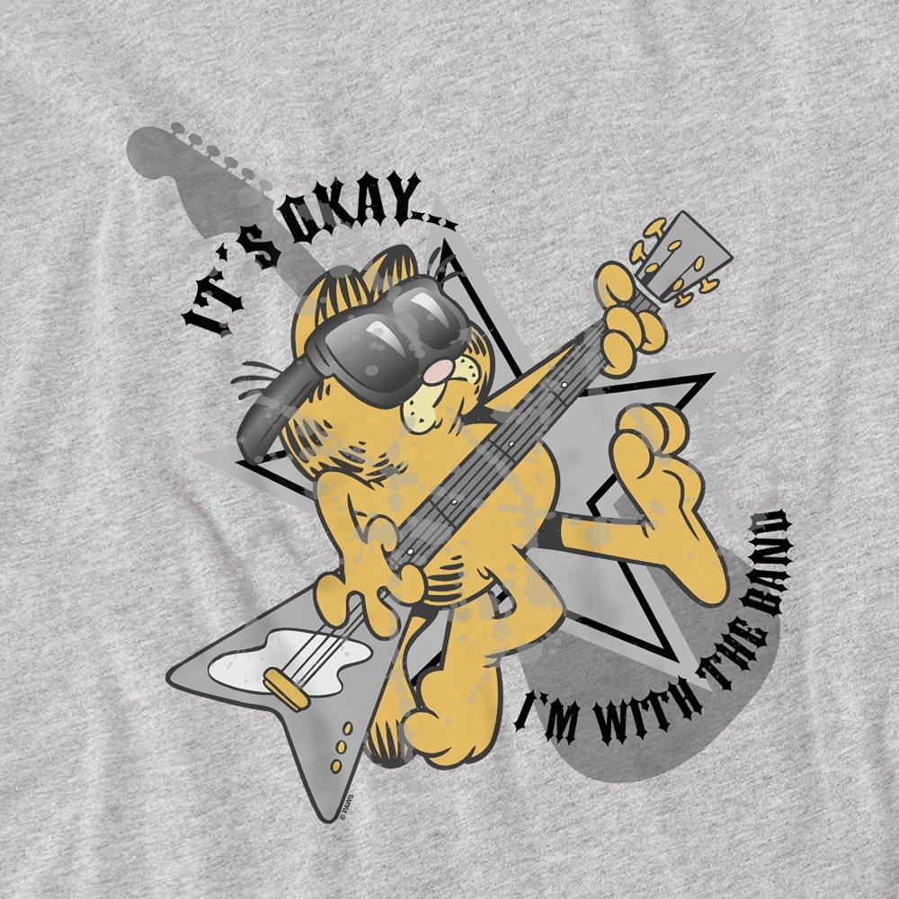 Grey - Garfield - Garfield Im With The Band T Shirt Athletic Heathe - 2
