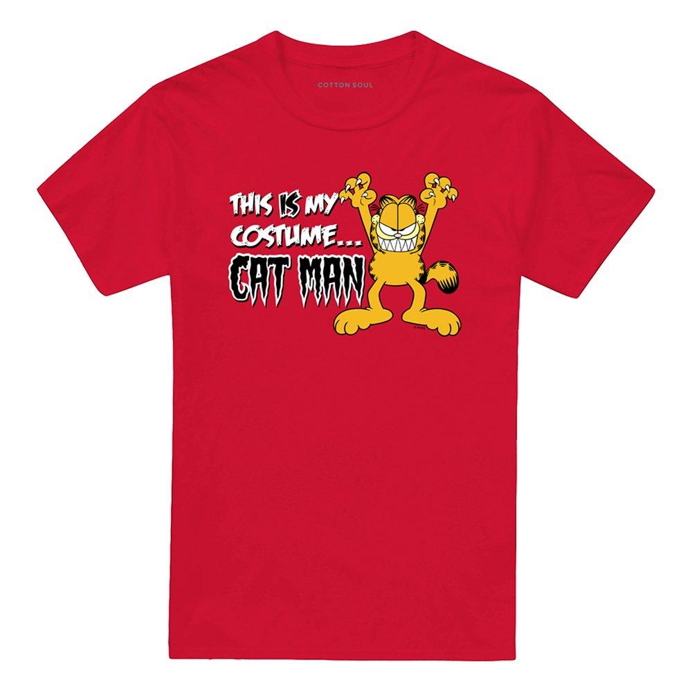 Red - Garfield - Garfield Cat Man T Shirt Red - 4