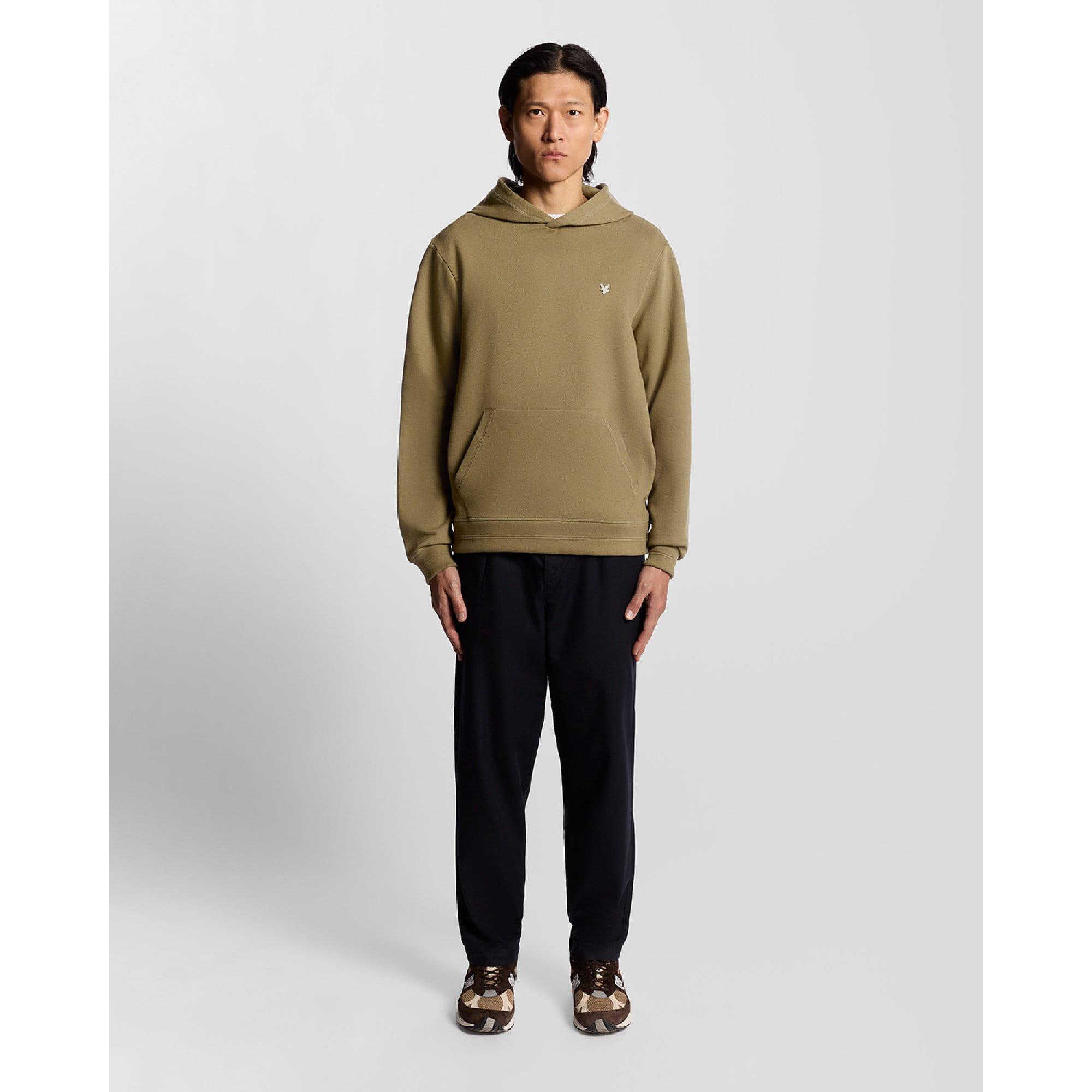 Green - Lyle and Scott - Diagonal Weave Hoodie - 2