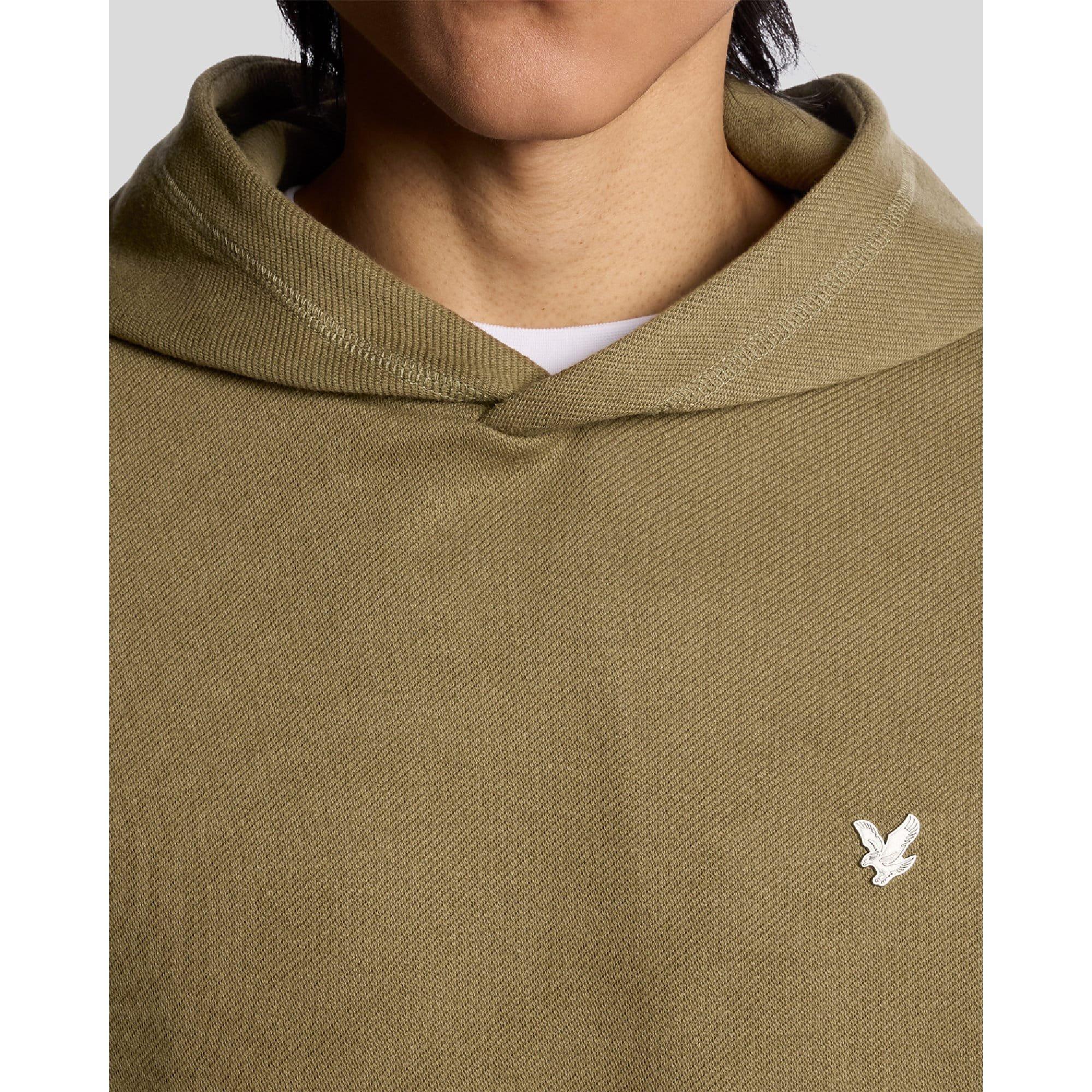 Green - Lyle and Scott - Diagonal Weave Hoodie - 3