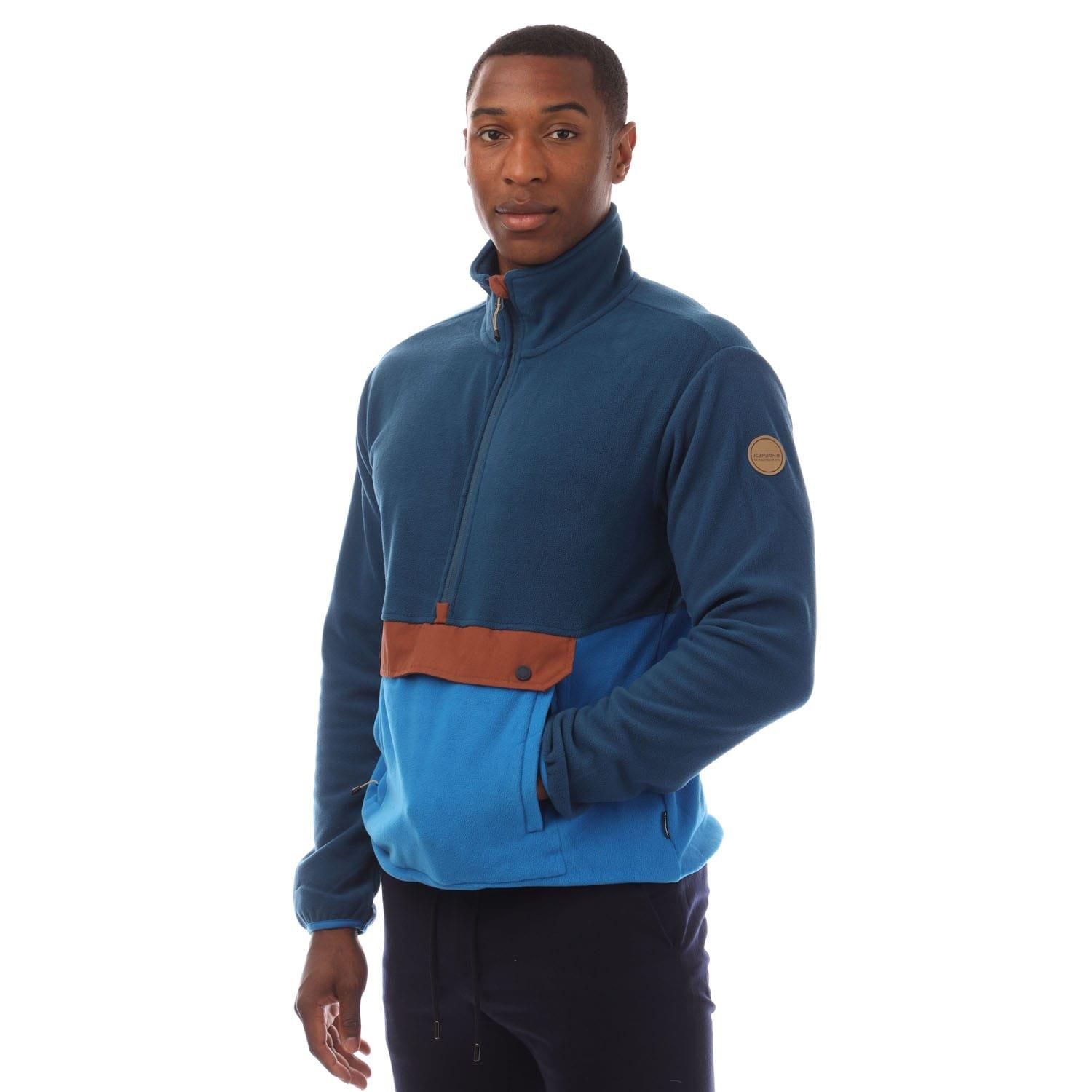 Blue - Icepeak - Matthews quarter Zip Fleece Top Mens - 1