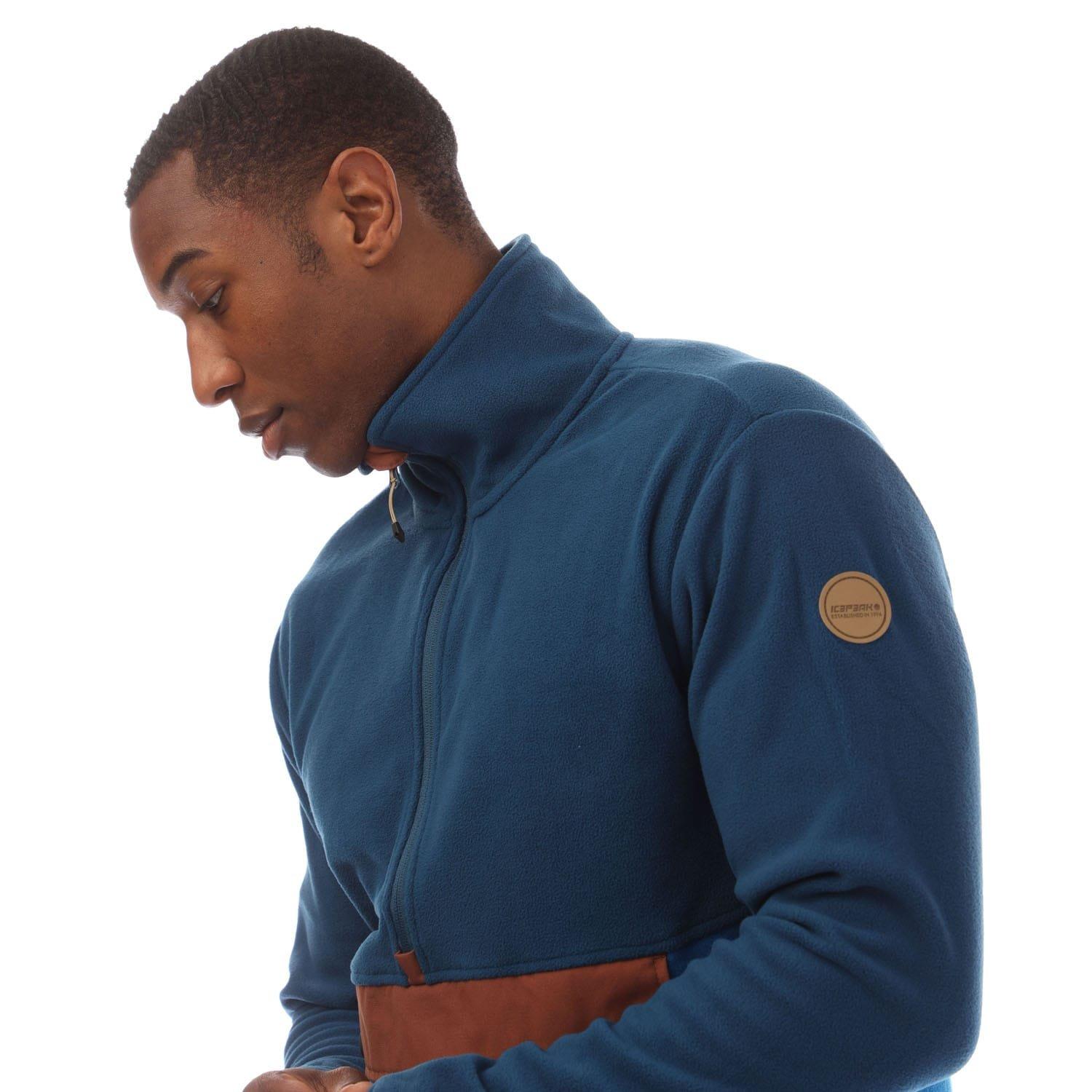 Blue - Icepeak - Matthews quarter Zip Fleece Top Mens - 3