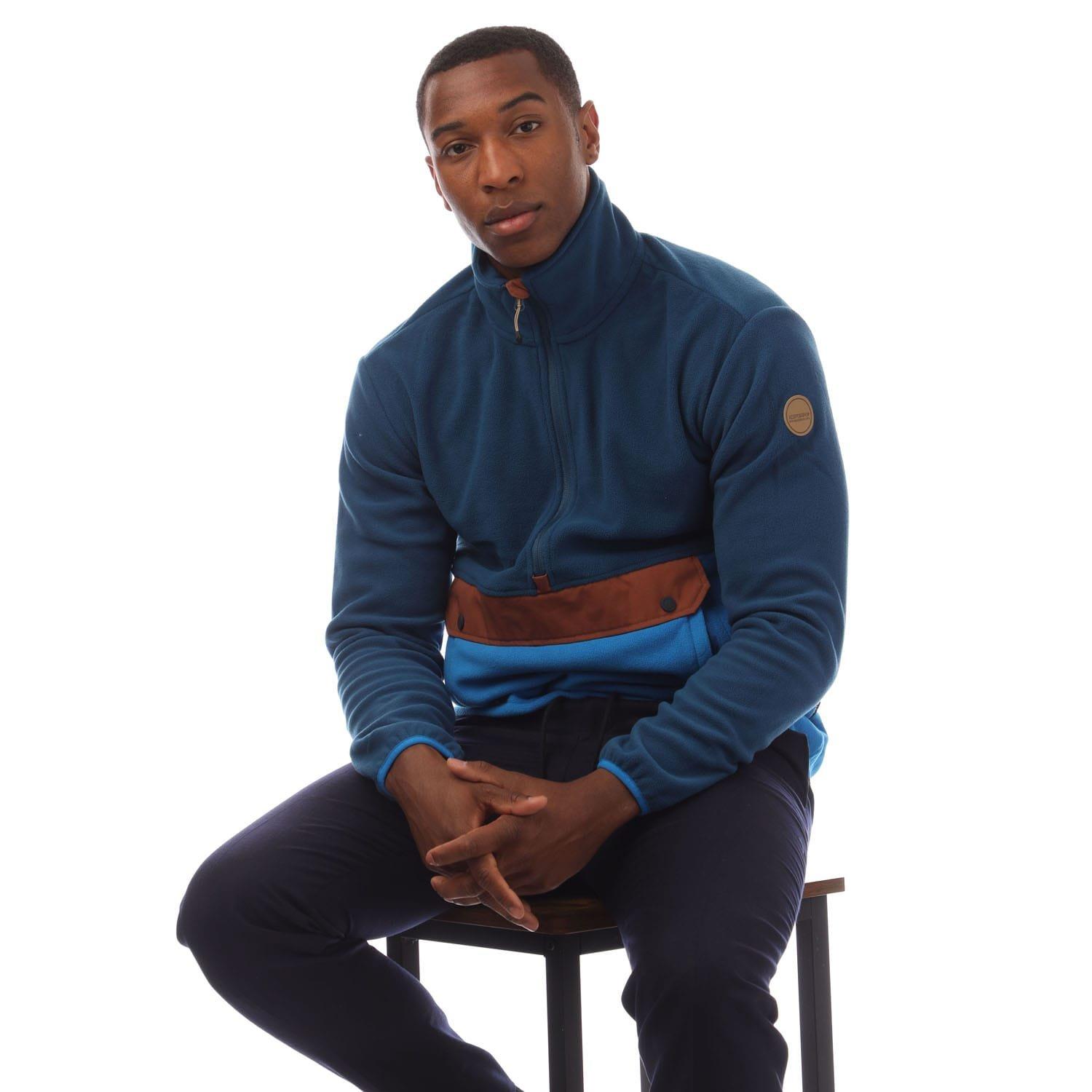Blue - Icepeak - Matthews quarter Zip Fleece Top Mens - 4