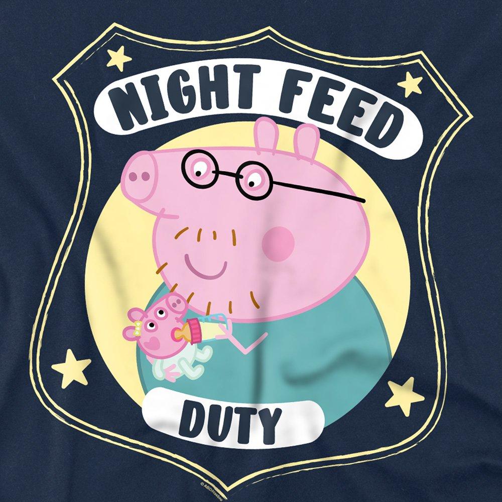 Navy - Hasbro - Peppa Pig - Daddy Pig Night Feed Duty T-Shirt Nav - 2