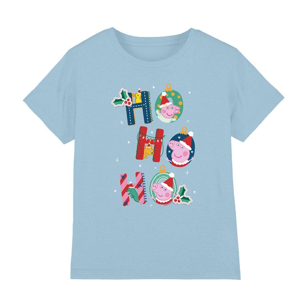 Light Blue - Hasbro - Peppa Pig Hohoho Siblings Kids T-Shirt Light Blue - 1