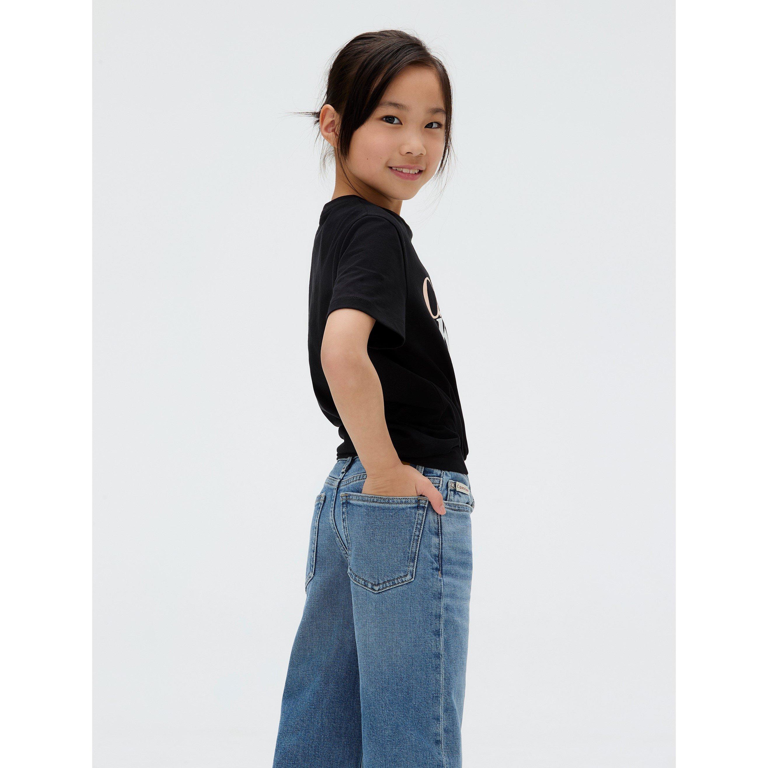 Blue 1AA - Calvin Klein Jeans - Kids' Wide Leg Jeans - 4