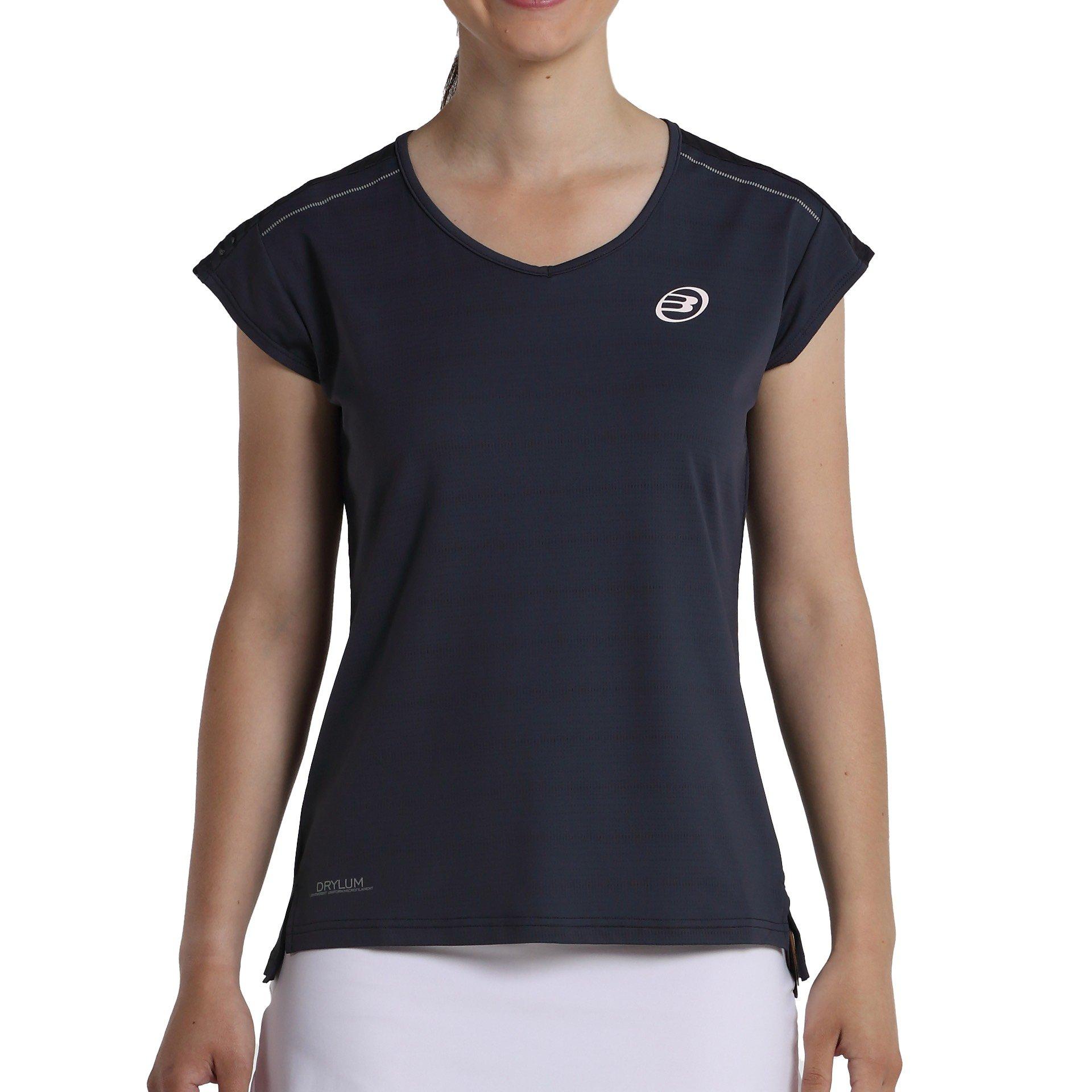 Bullpadel Women's Eleva Short-Sleeve Performance T-Shirt - Grey - 14 (L)