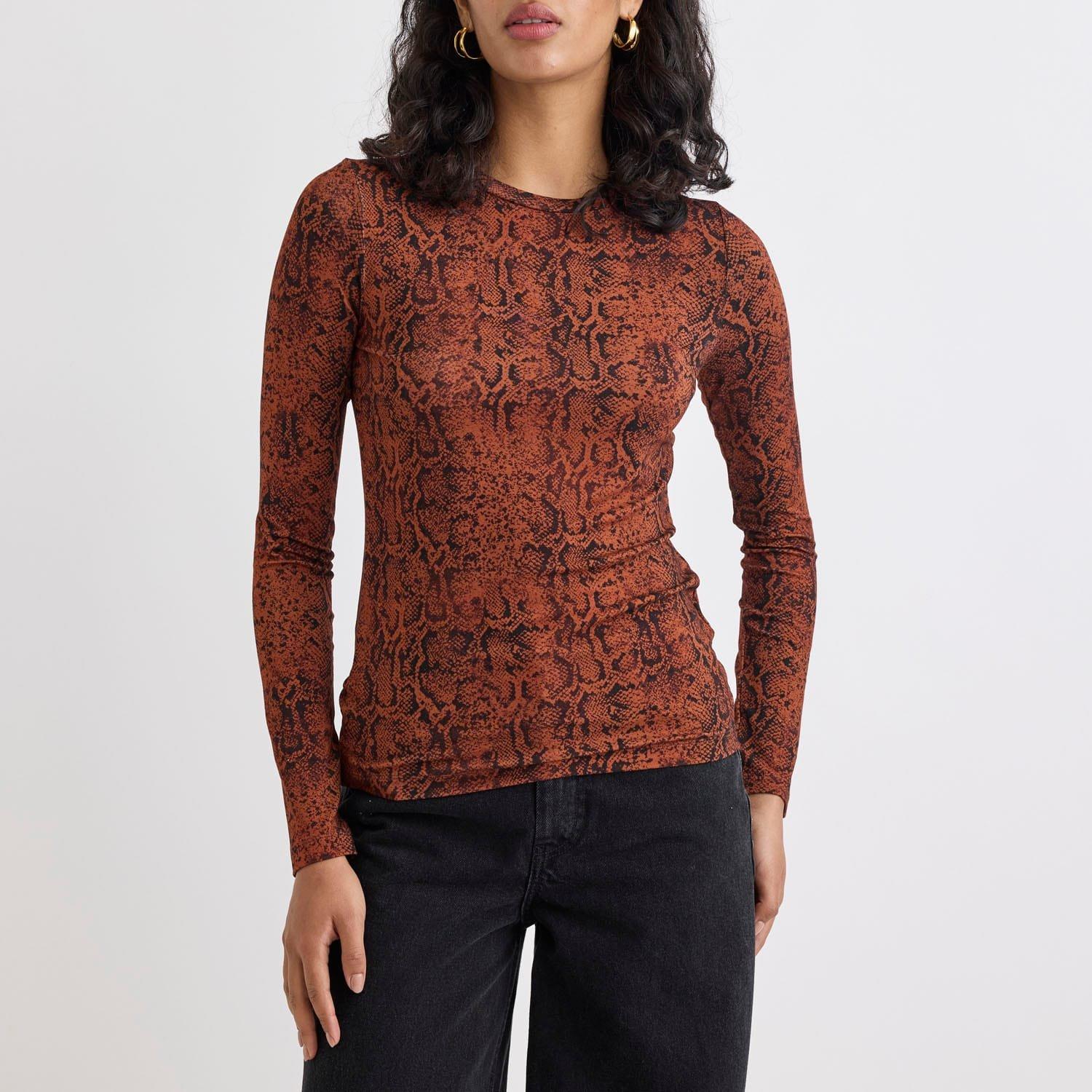 Multi Colour - Nobodys Child - Spencer Animal Print Long Sleeve Top - 2