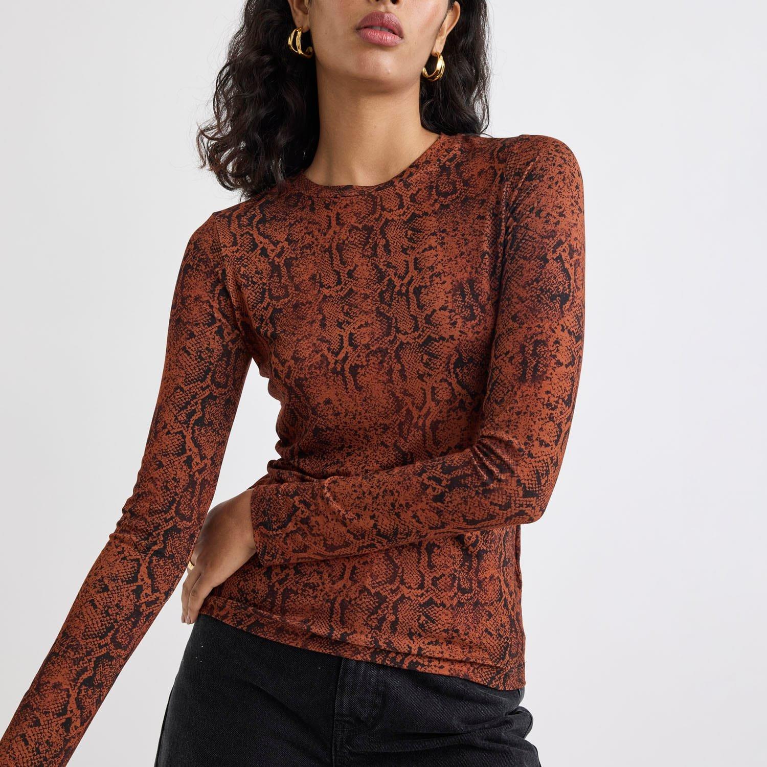 Multi Colour - Nobodys Child - Spencer Animal Print Long Sleeve Top - 3