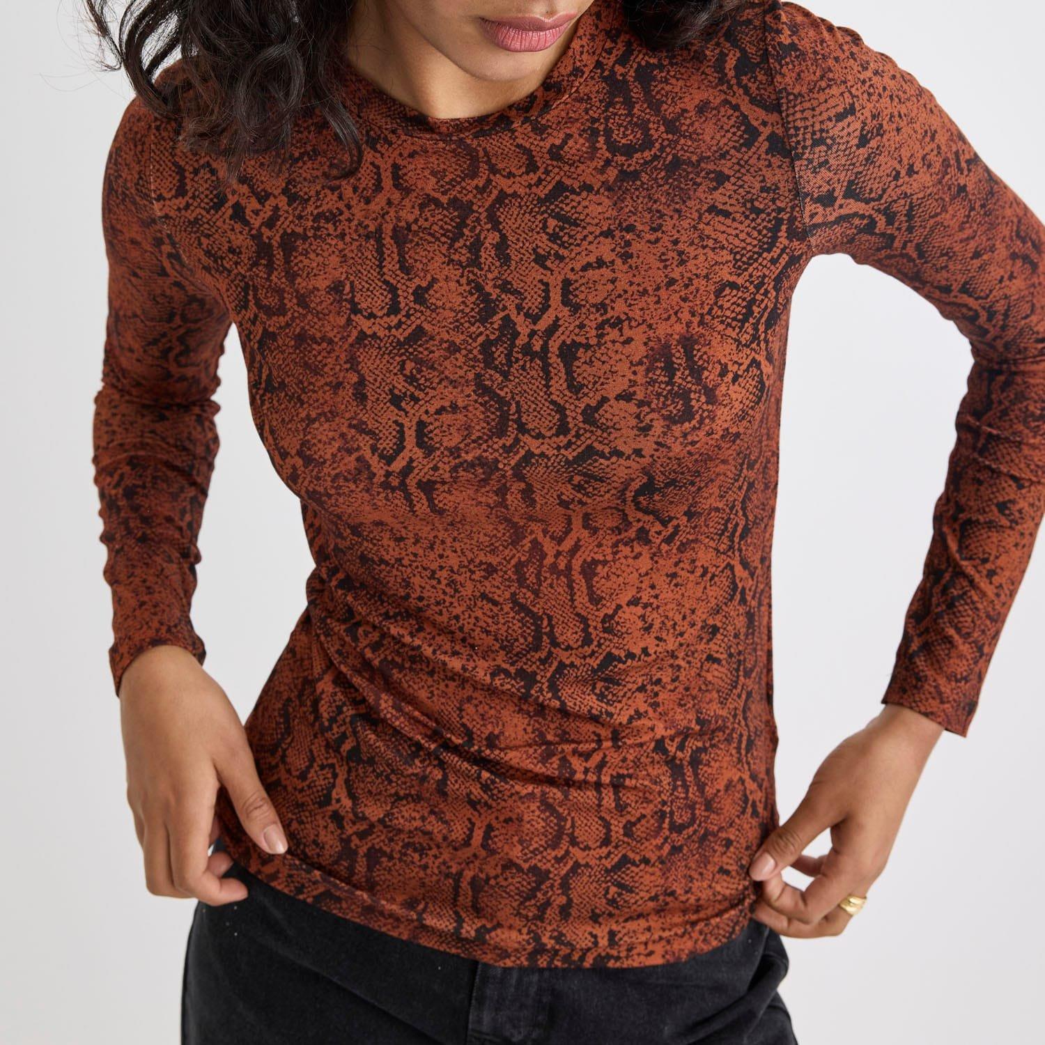 Multi Colour - Nobodys Child - Spencer Animal Print Long Sleeve Top - 4