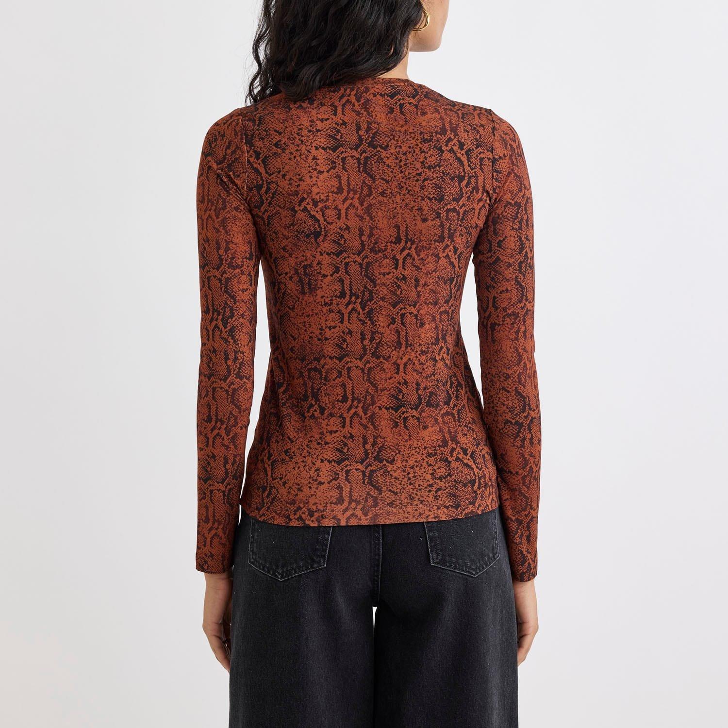 Multi Colour - Nobodys Child - Spencer Animal Print Long Sleeve Top - 5