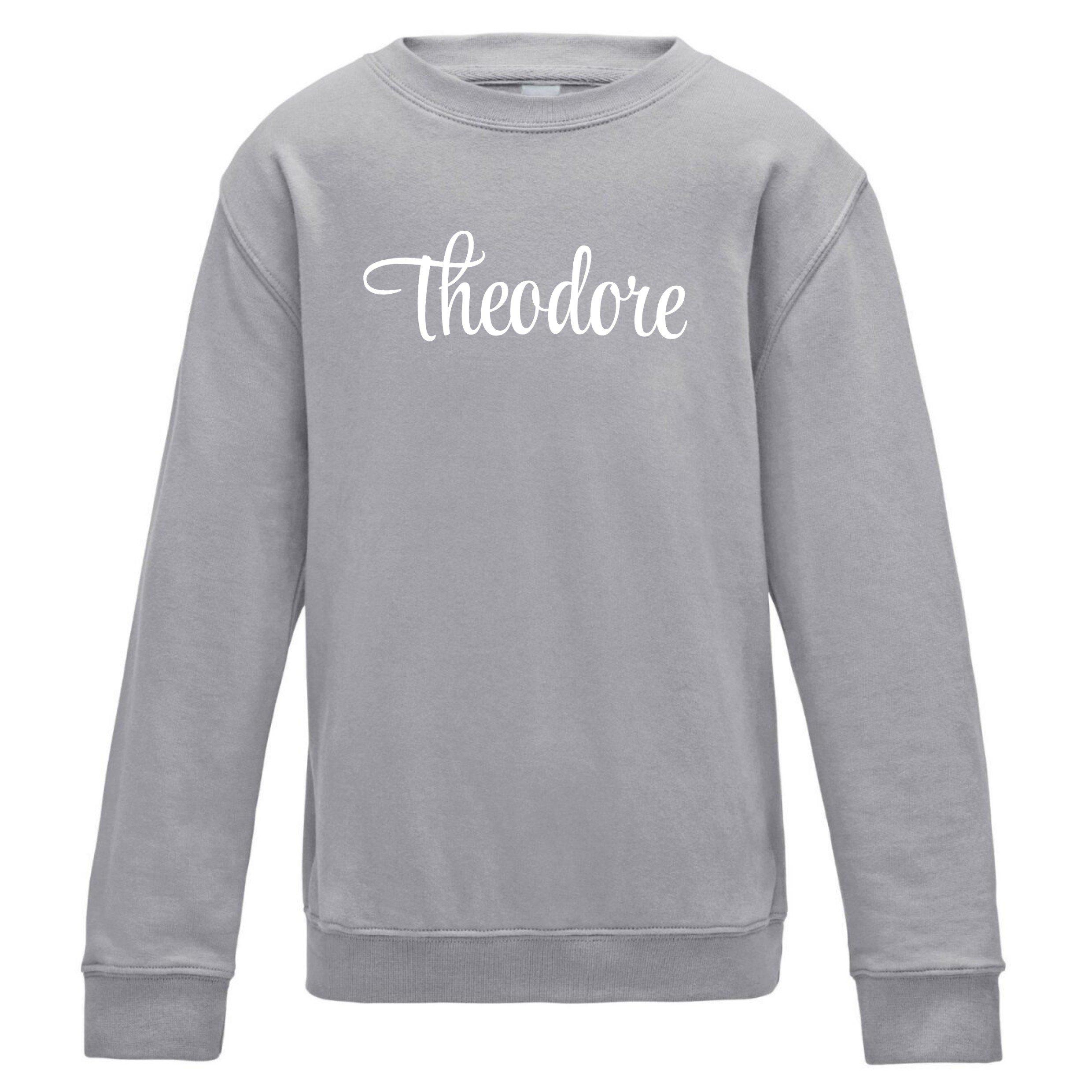 Heather Grey - AWD - Unisex Kids' Cotton Crew Neck Sweatshirt