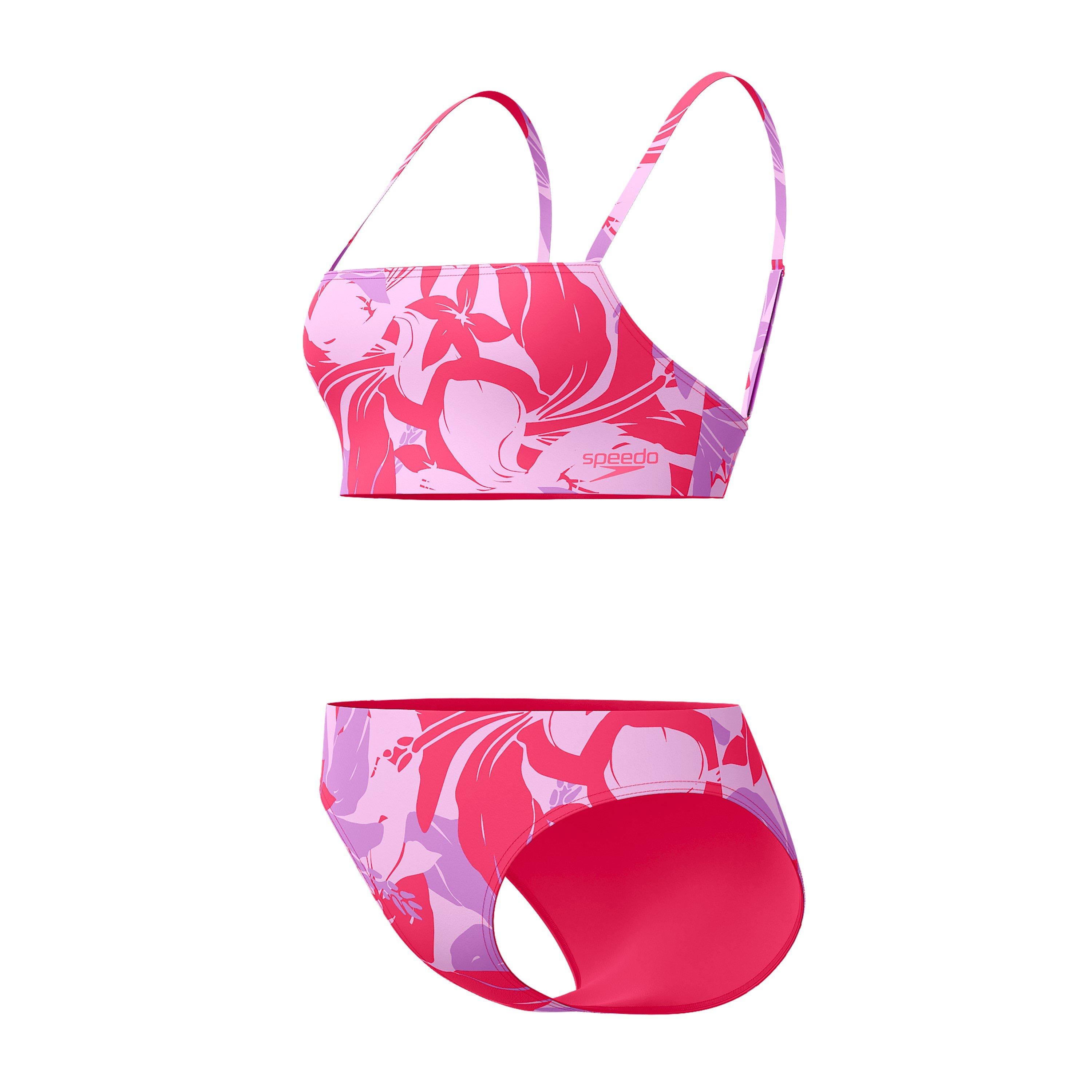 Raspberry Fill - Speedo - Womens Printed Adjustable Thinstrap 2 Piece - 6