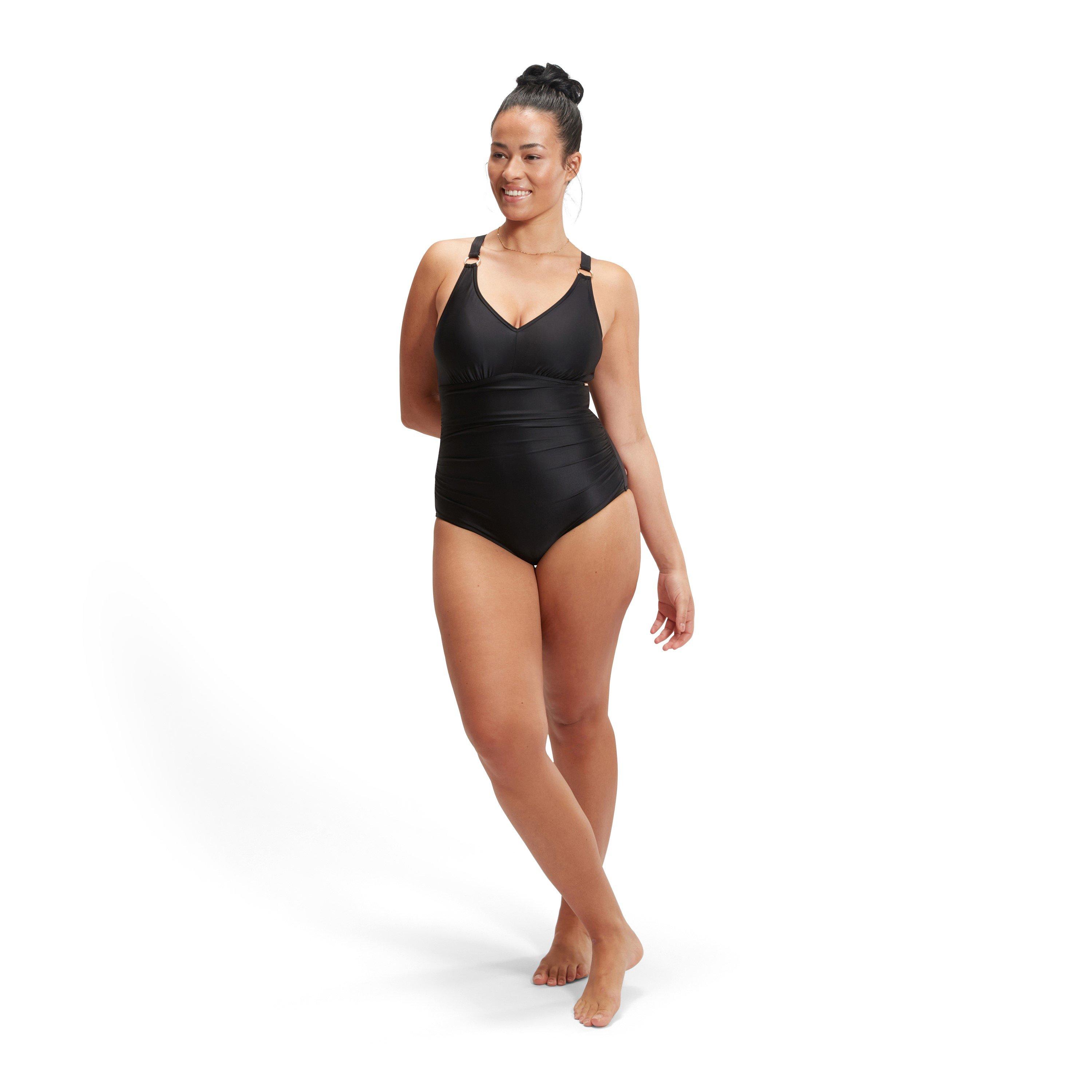 Negro - Speedo - Womens Shaping V Neck 1 Piece - 2