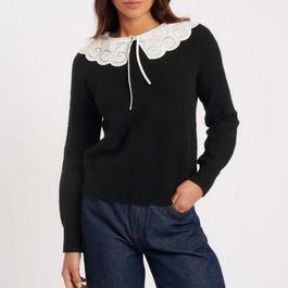 Nobodys Child Broderie Anglaise Collar Sweater