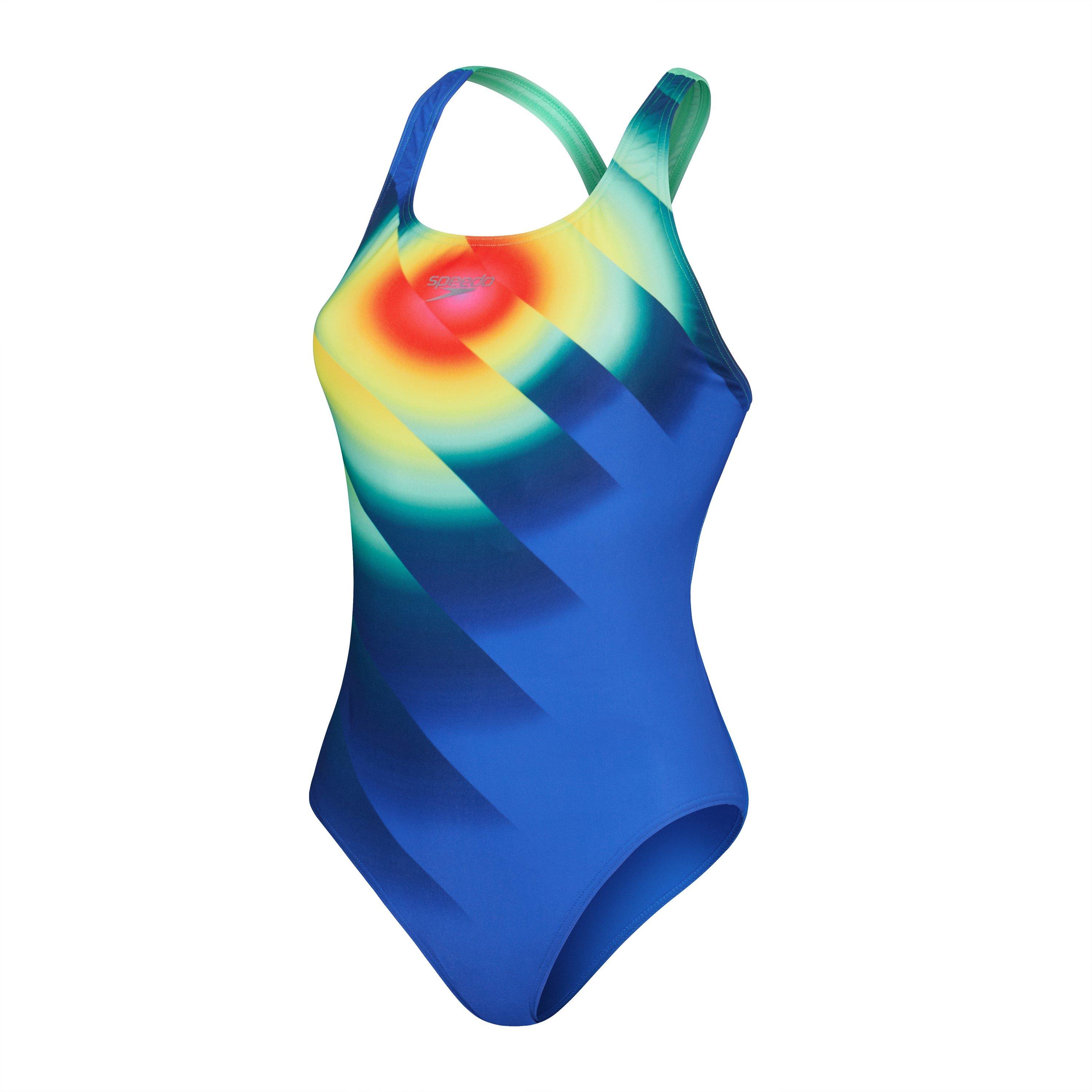 Speedo Women's Placement Digital Powerback - Cobalt/H Green - 30