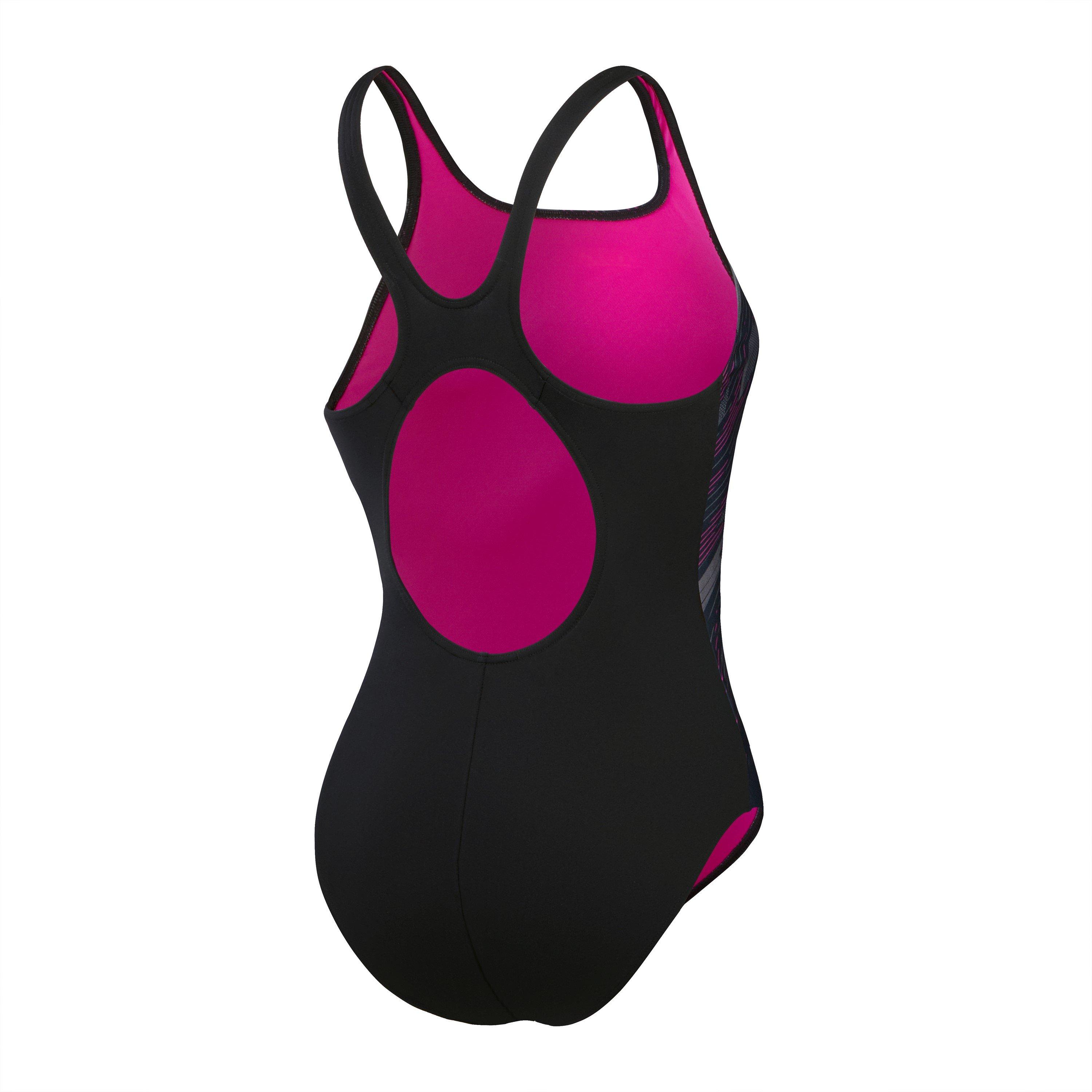 Crna/Ružičasta/Siva - Speedo - Womens HyperBoom Placement Muscleback - 6