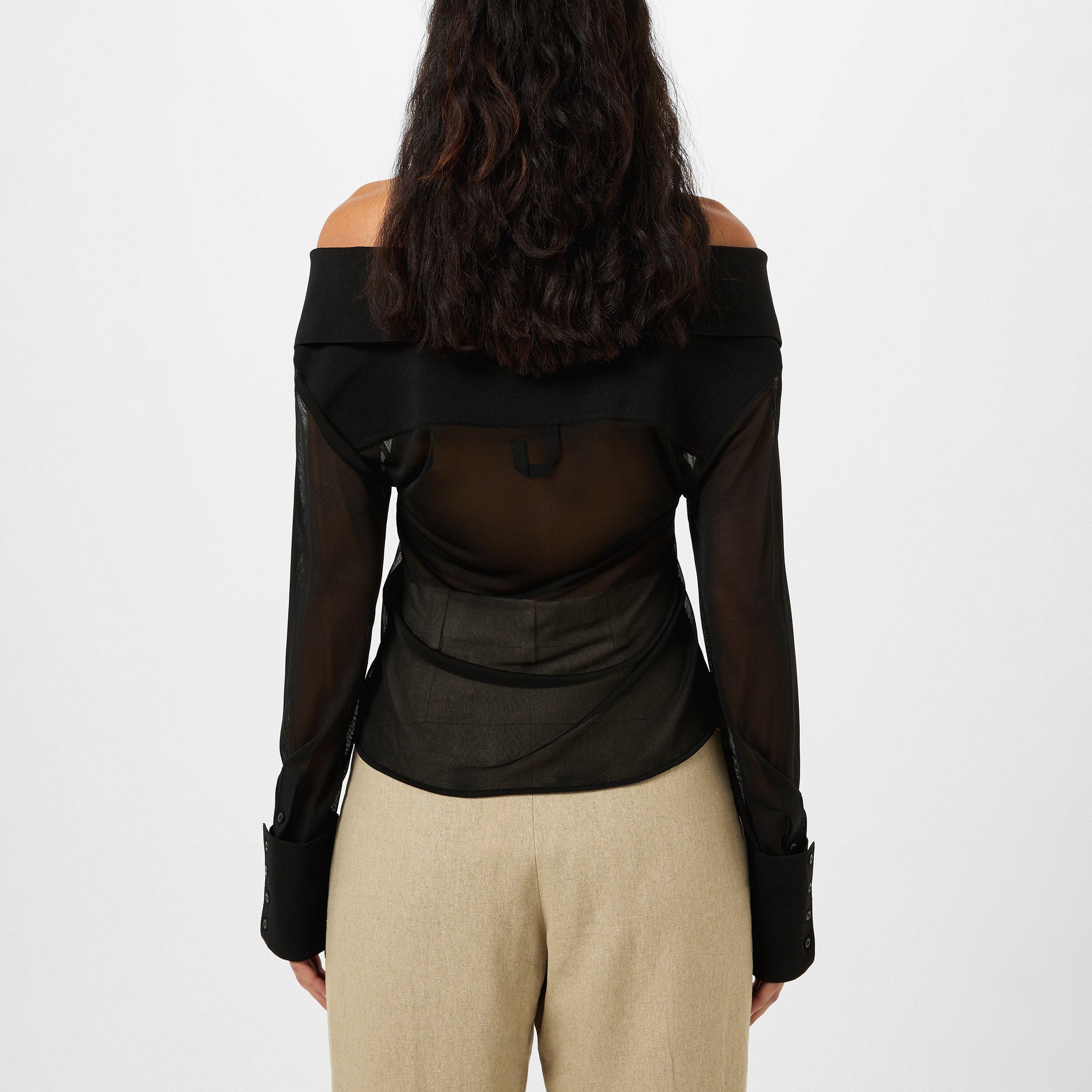 Black - Jacquemus - La Brezza Sheer Shirt - 3