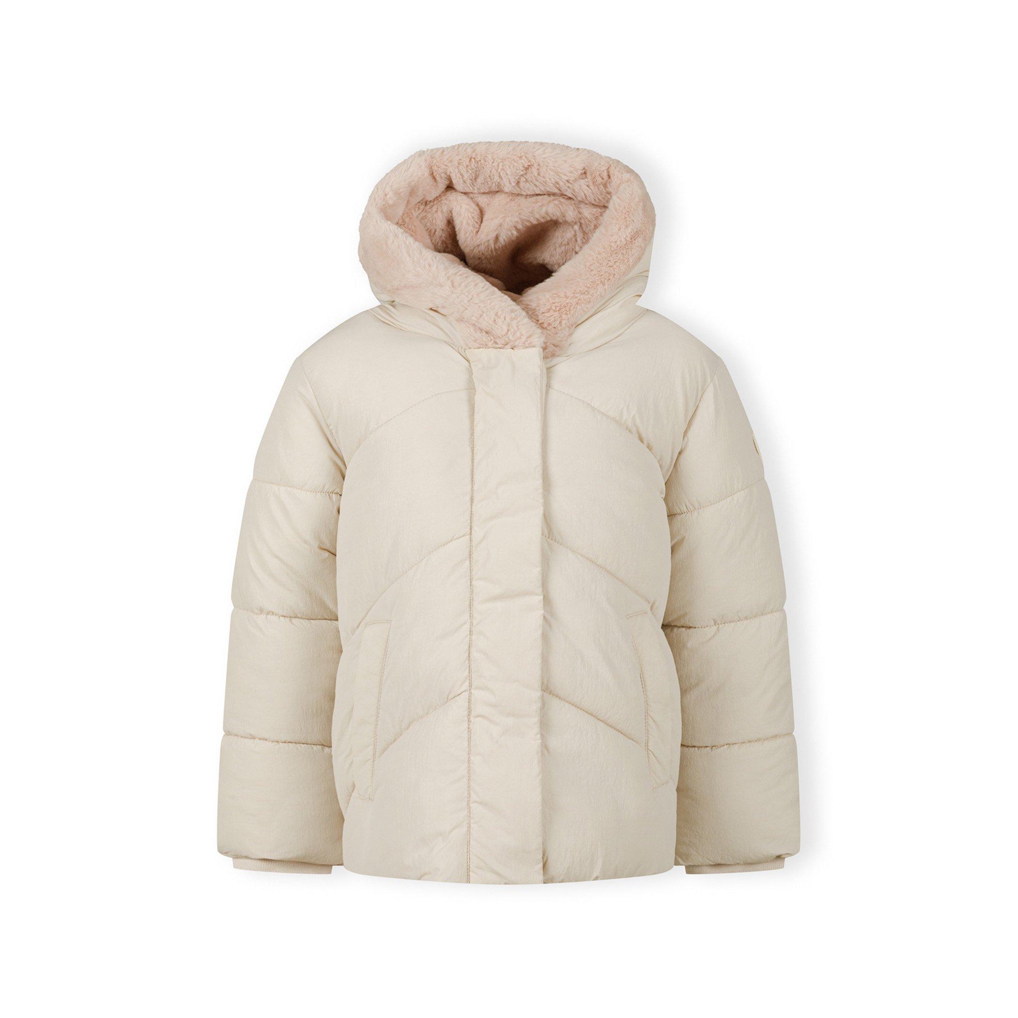 Stone - Minoti - Girls warm padded jacket with hood grey - 1