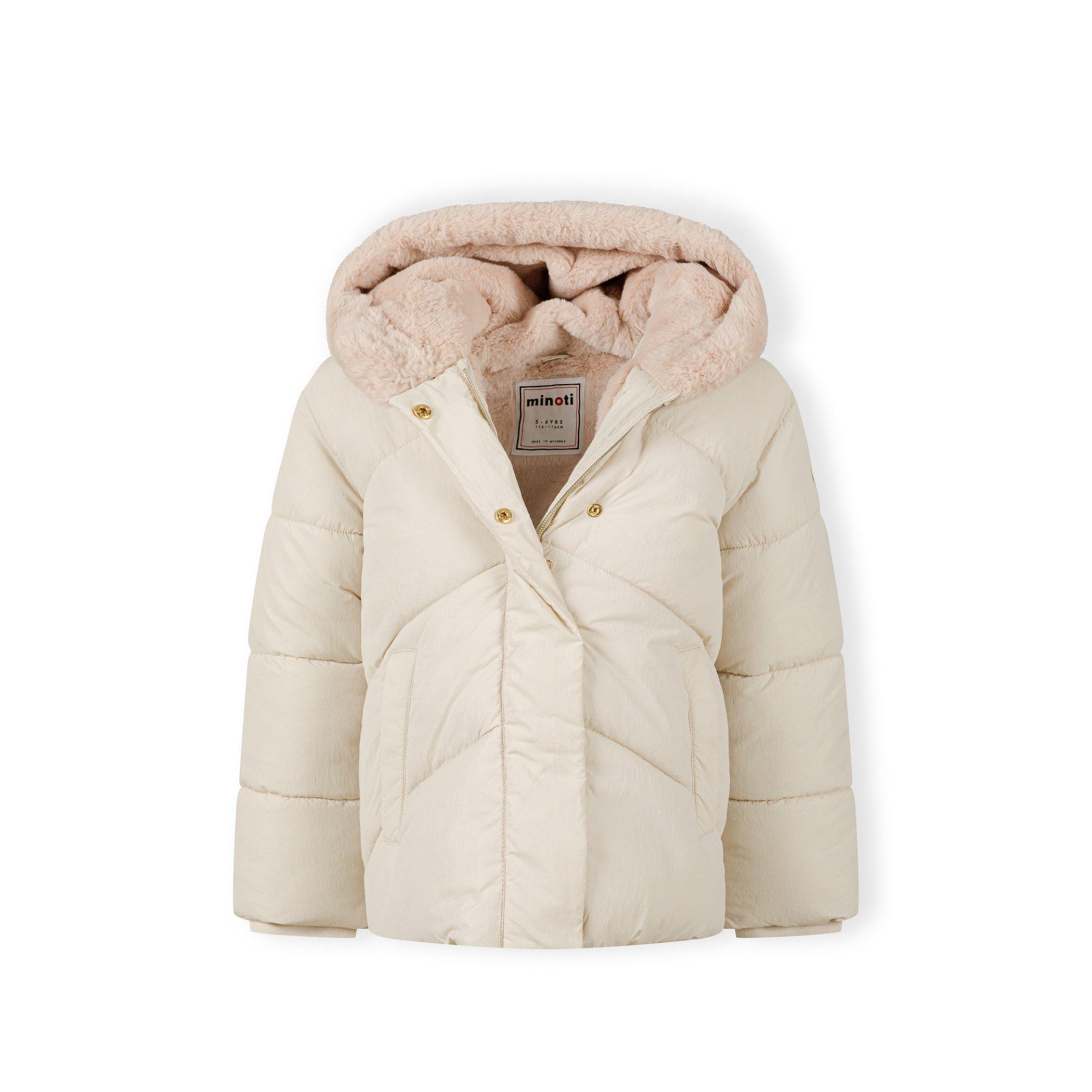 Stone - Minoti - Girls warm padded jacket with hood grey - 4