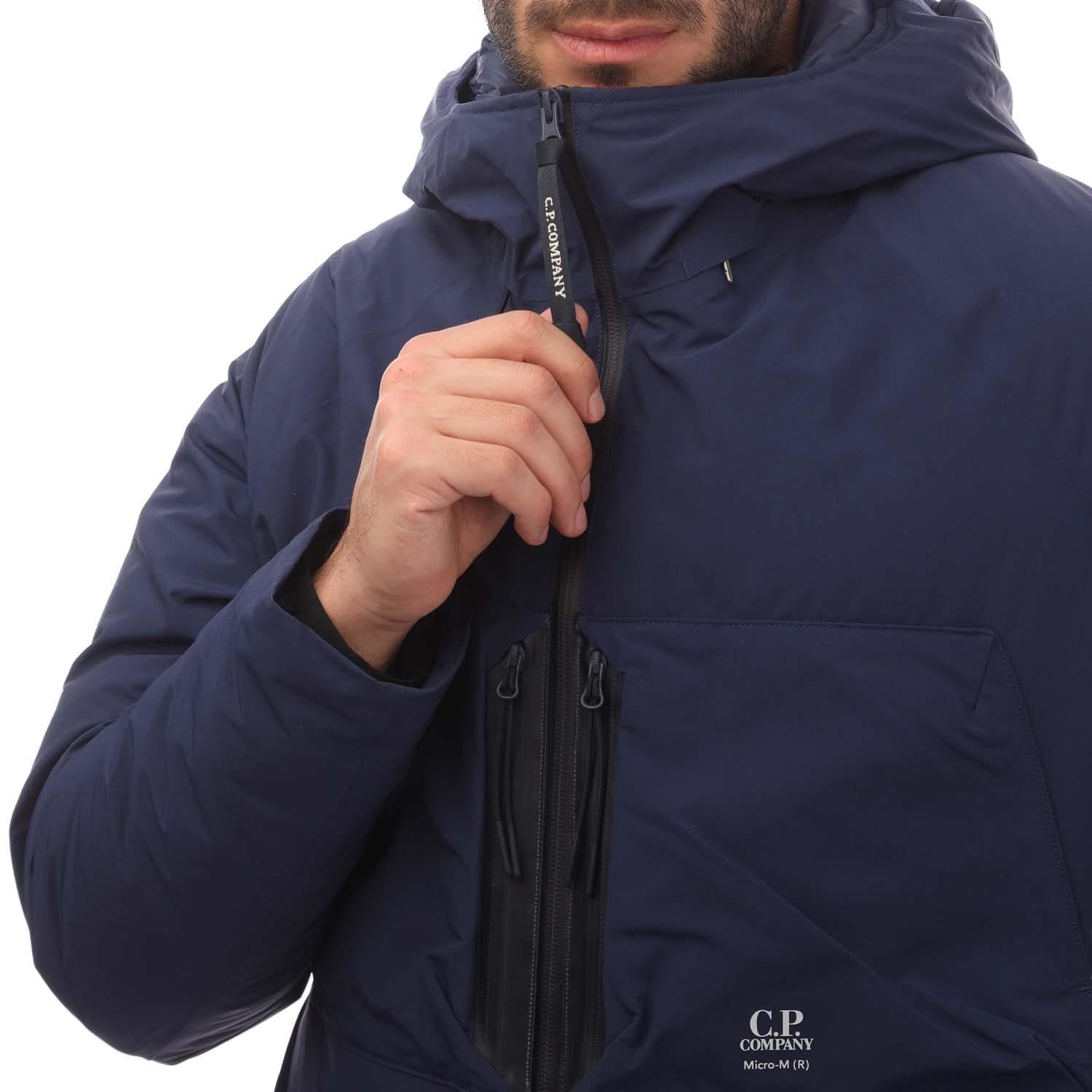 Dark Blue - CP Company - Hooded Down Jacket - 4