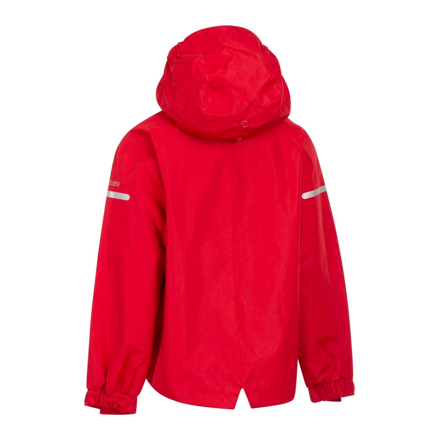 Red - Trespass - Bluster Waterproof Jacket Juniors - 2