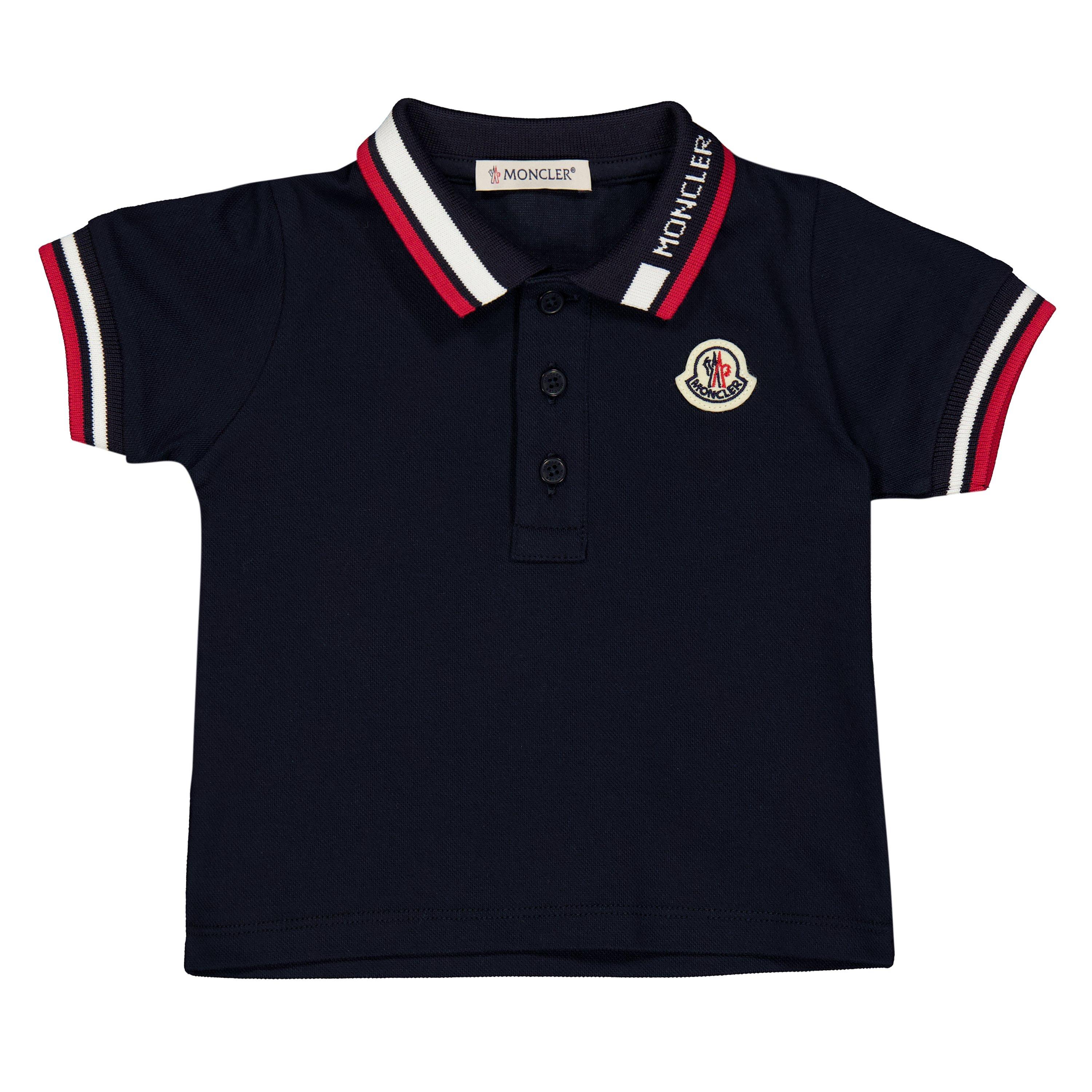Moncler Kids' Short Sleeve Polo Shirt - Navy 778 - Size 18-24 Mnth