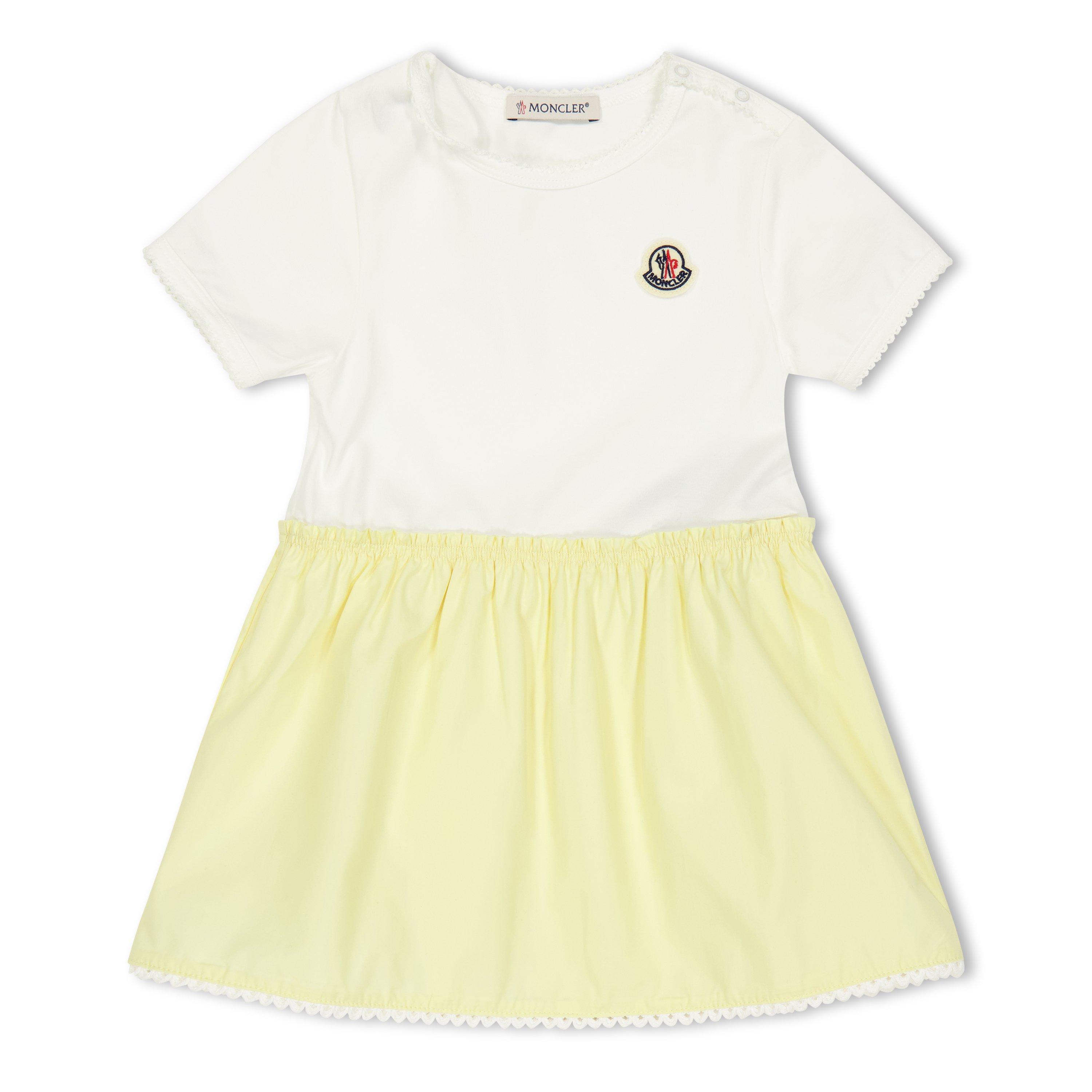 Moncler , Dresses, Female, Multicolor, 2 Y | 92 Cm, Pleated Cotton-Blend Dress - Image 2