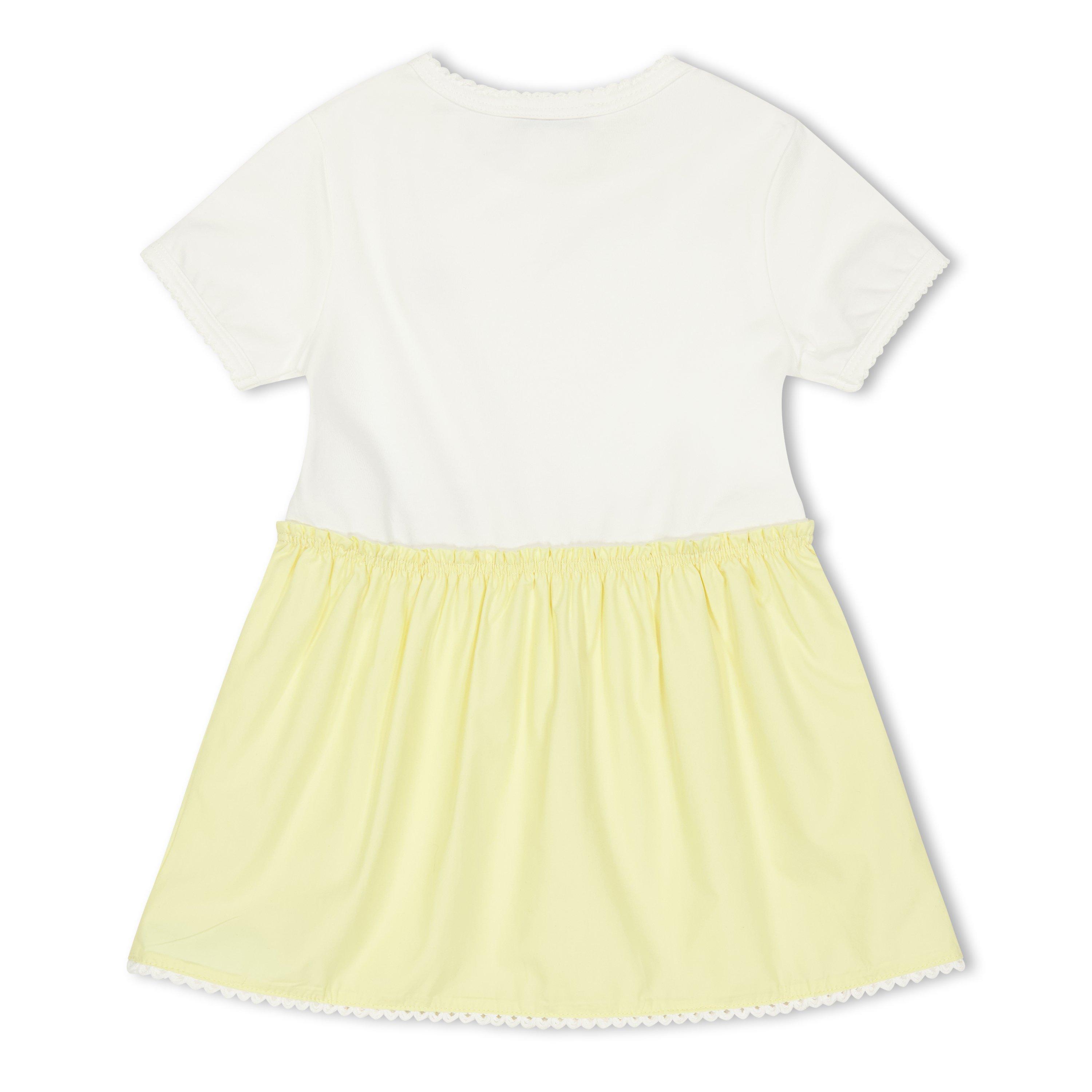 Lemon/Wht F01 - Moncler - Moncler Logo Dress In62 - 2