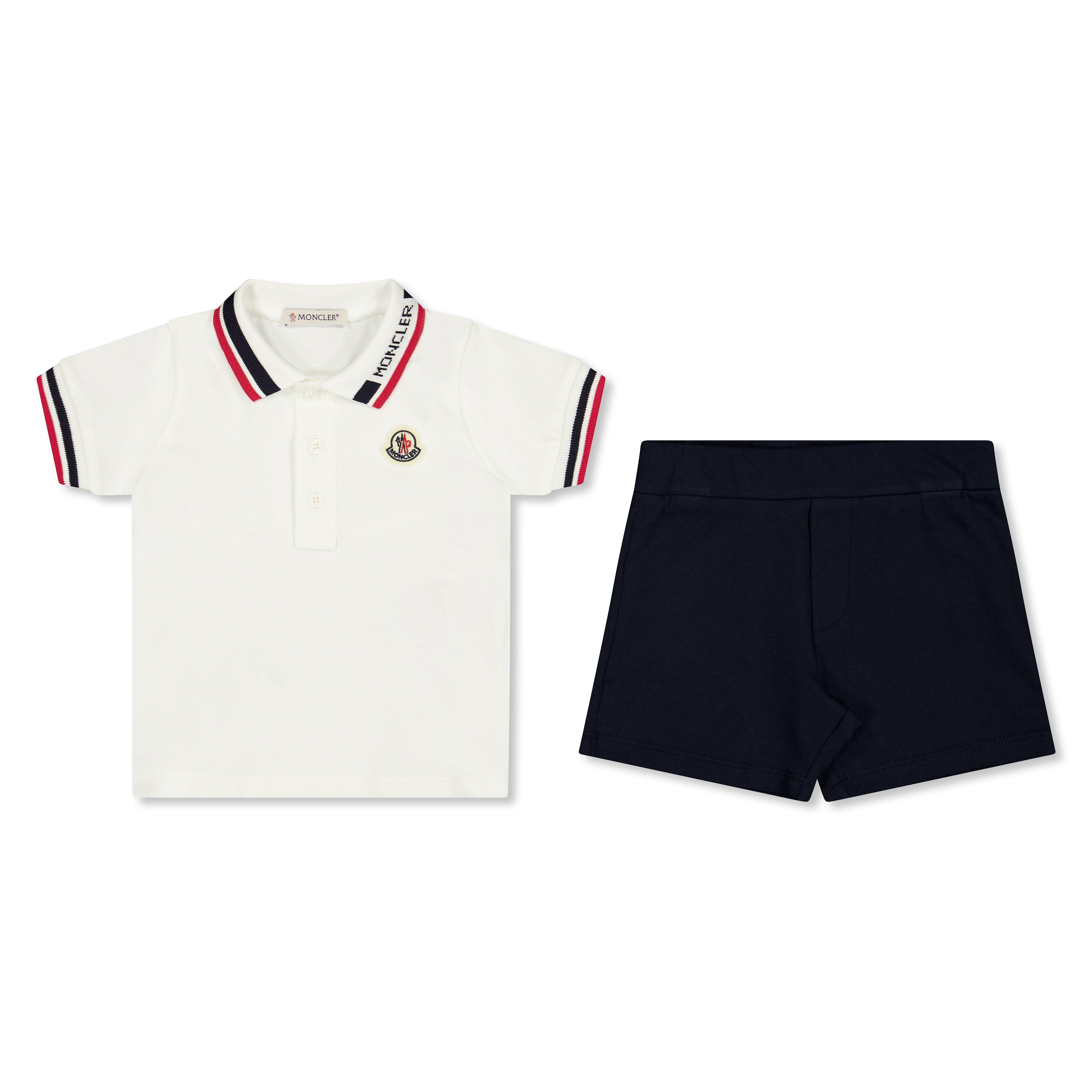Wht/Navy F07 - Moncler - Moncler Polo&Shorts In62 - 1