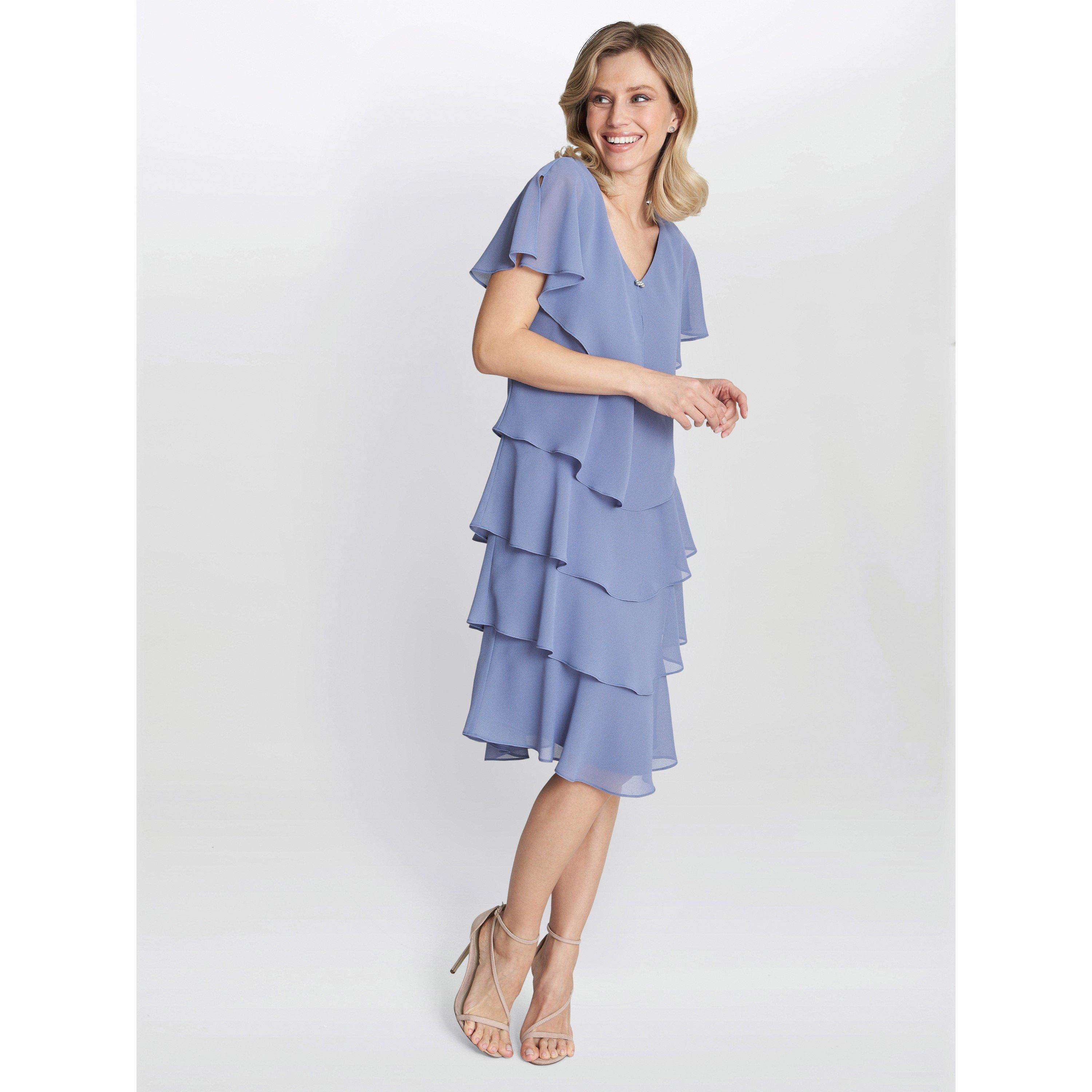 Perri - Gina Bacconi - Bella Georgette Tiered Dress - 3