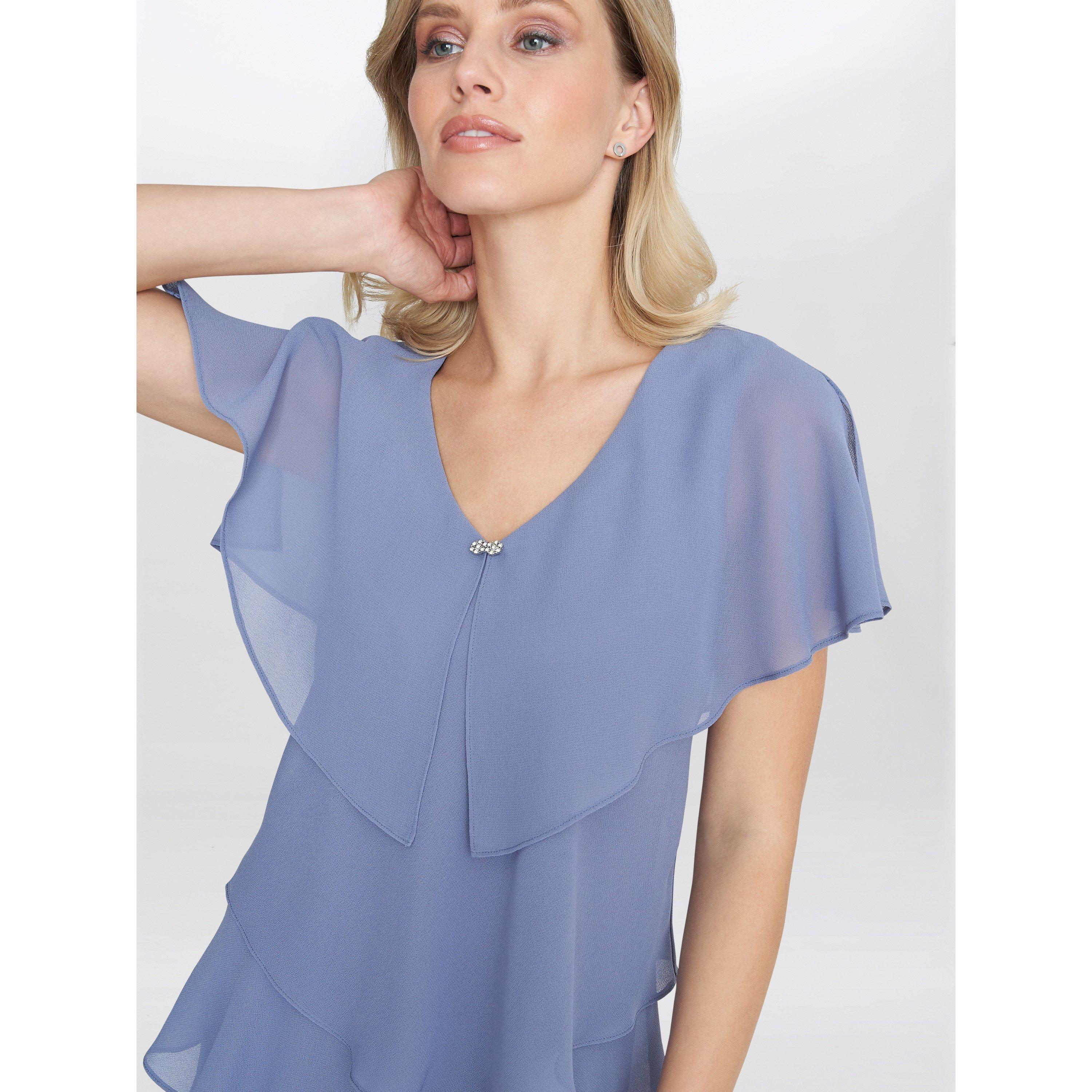 Perri - Gina Bacconi - Bella Georgette Tiered Dress - 5