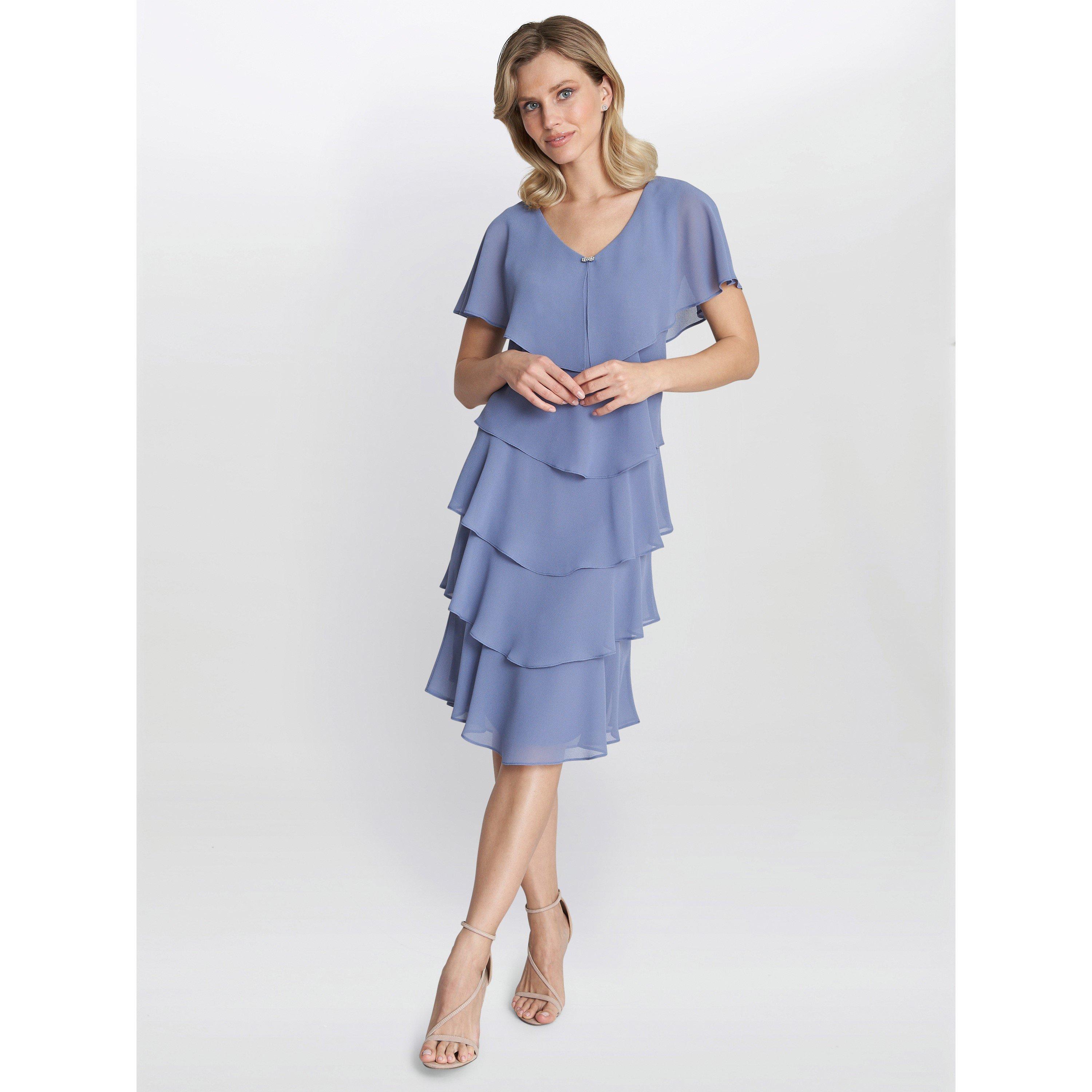 Perri - Gina Bacconi - Bella Georgette Tiered Dress - 7